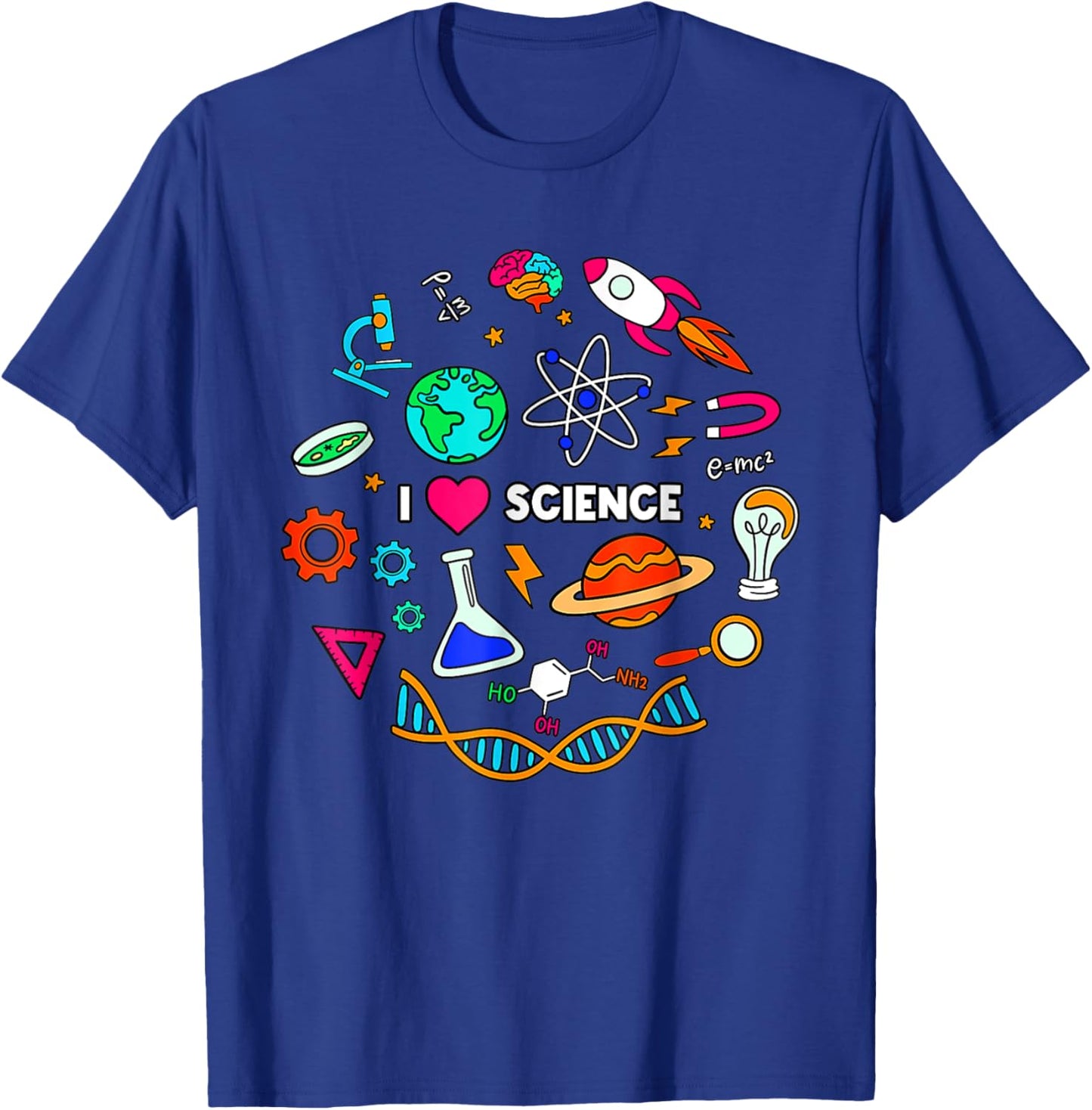 I Love Science Kids Science Lovers Gifts Ideas T-Shirt - T-Shirt | Royal