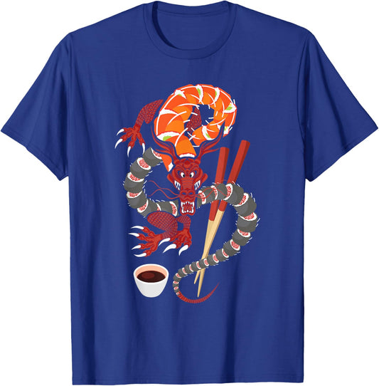 Sushi Dragon - Anime Japan Japanese Cuisine Chef Food Lover T-Shirt - T-Shirt | Royal