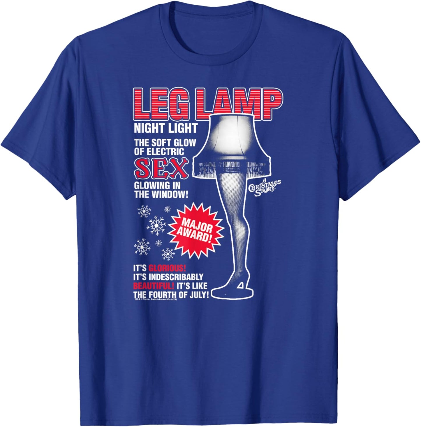 A Christmas Story Leg Lamp Vintage Ad Funny Holiday T-Shirt - T-Shirt | Royal