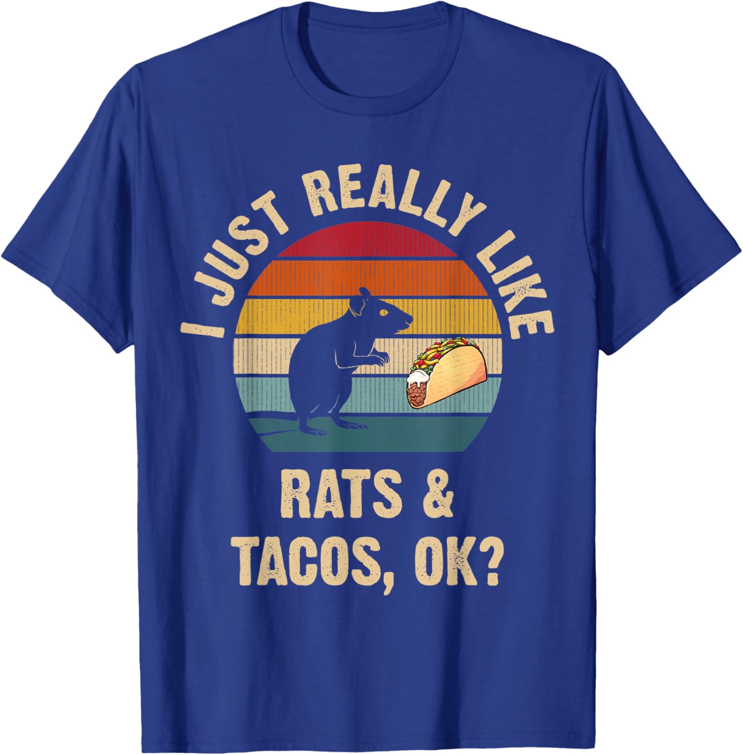 Rats and Tacos lover Cinco de mayo Taco Tuesday Cute T-Shirt - T-Shirt | Royal