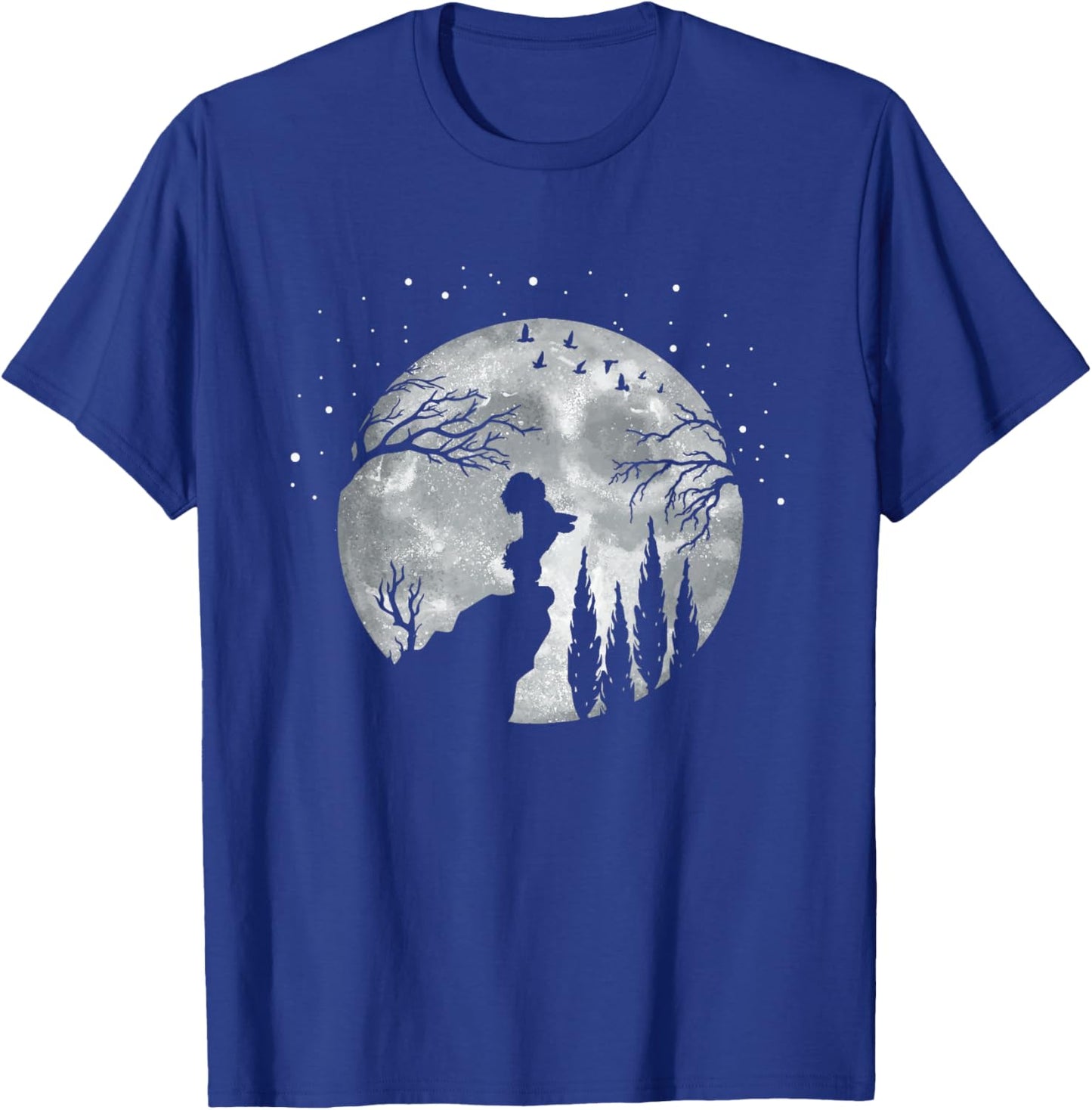 Bichon Frise Pet Dog Full Moon At Night - Bichon Frise Dogs Men Women Girls Kids T-Shirt - T-Shirt | Royal