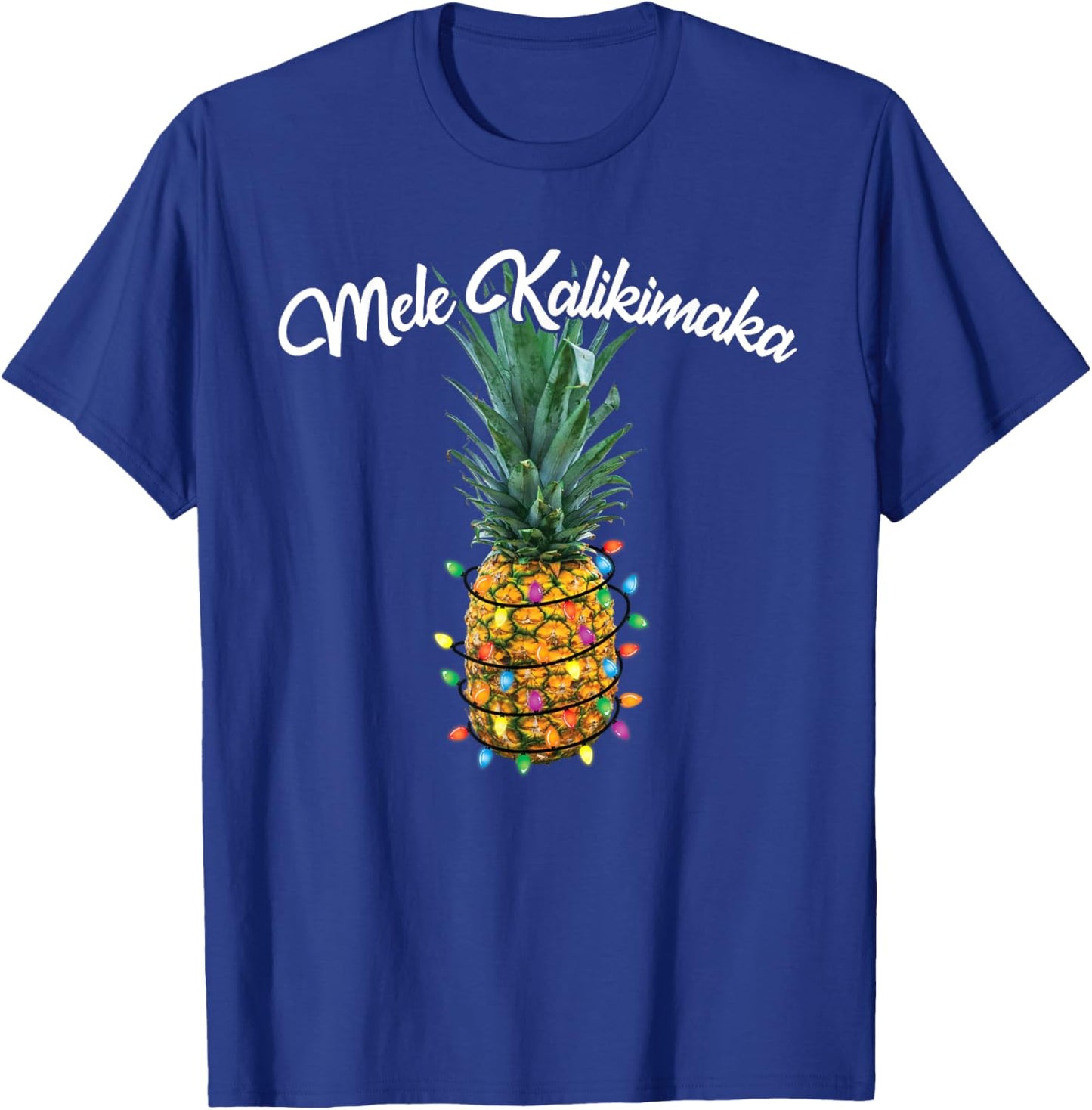 Mele Kalikimaka Shirt Hawaiian Funny Christmas Pineapple T-Shirt - T-Shirt | Royal