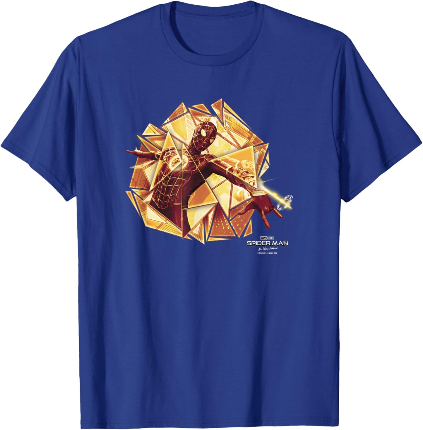 Marvel Spider-Man No Way Home Spider-Man Golden Web Shot T-Shirt - T-Shirt | Royal