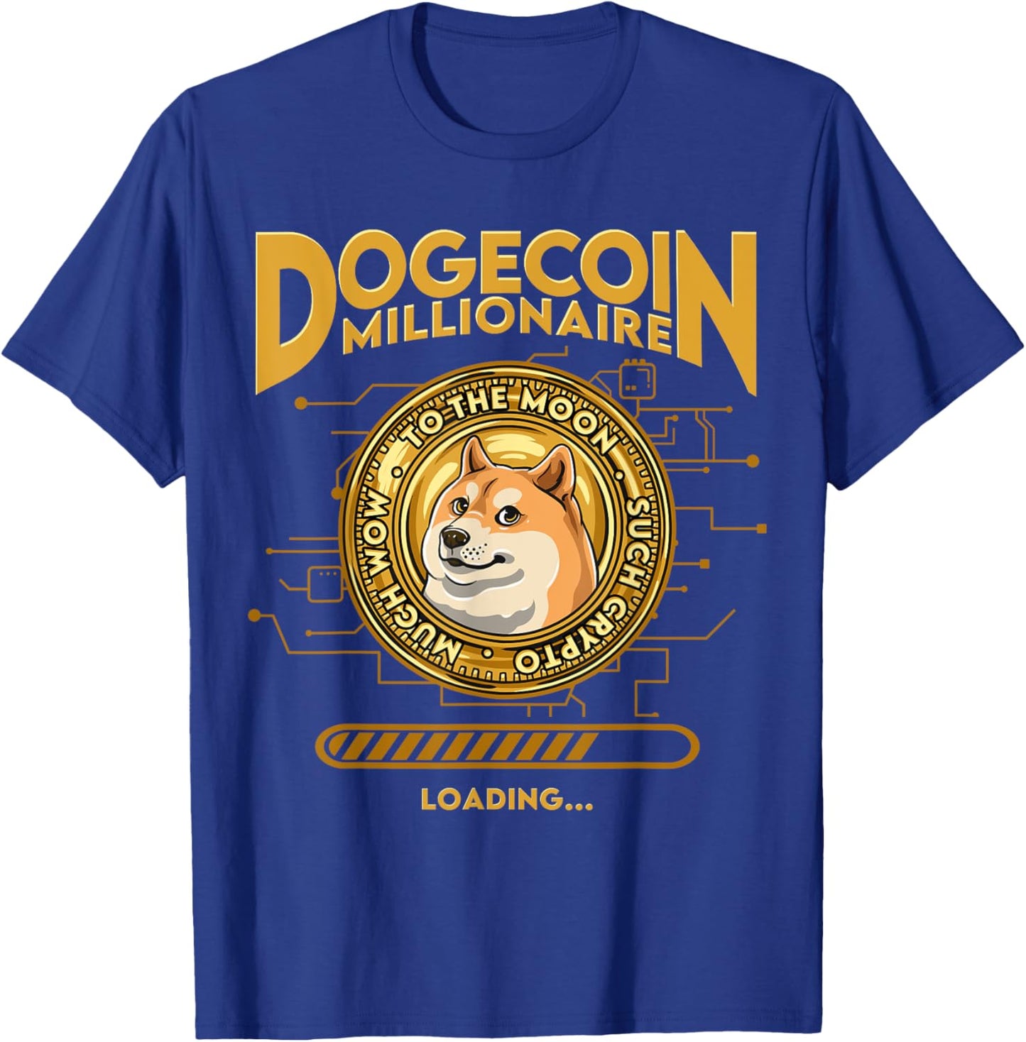 DOGE Dogecoin Crypto Coin Token Outfits Dogecoin Millionaire Funny DOGE Crypto - Black, Medium T-Shirt - T-Shirt | Royal