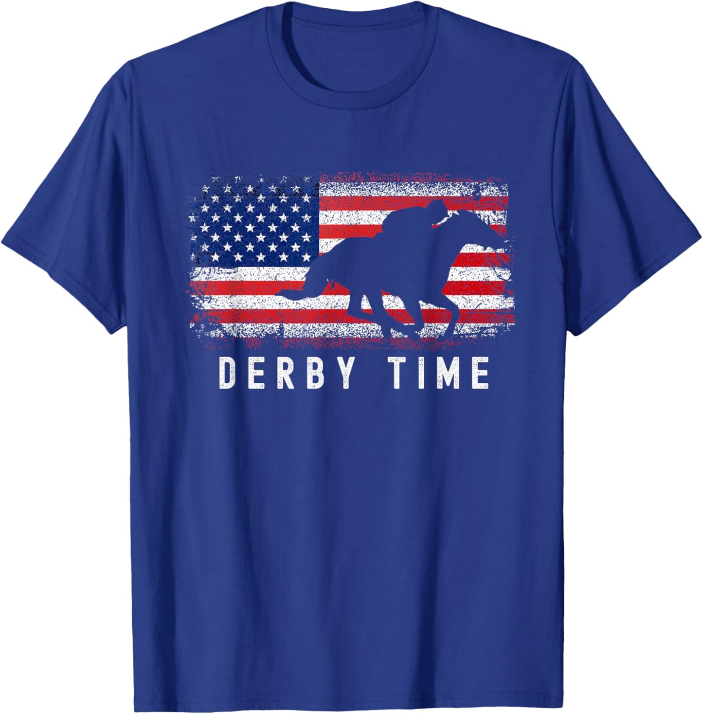 Horse Funny Horses Derby Time Horse Racing T-Shirt - T-Shirt | Royal