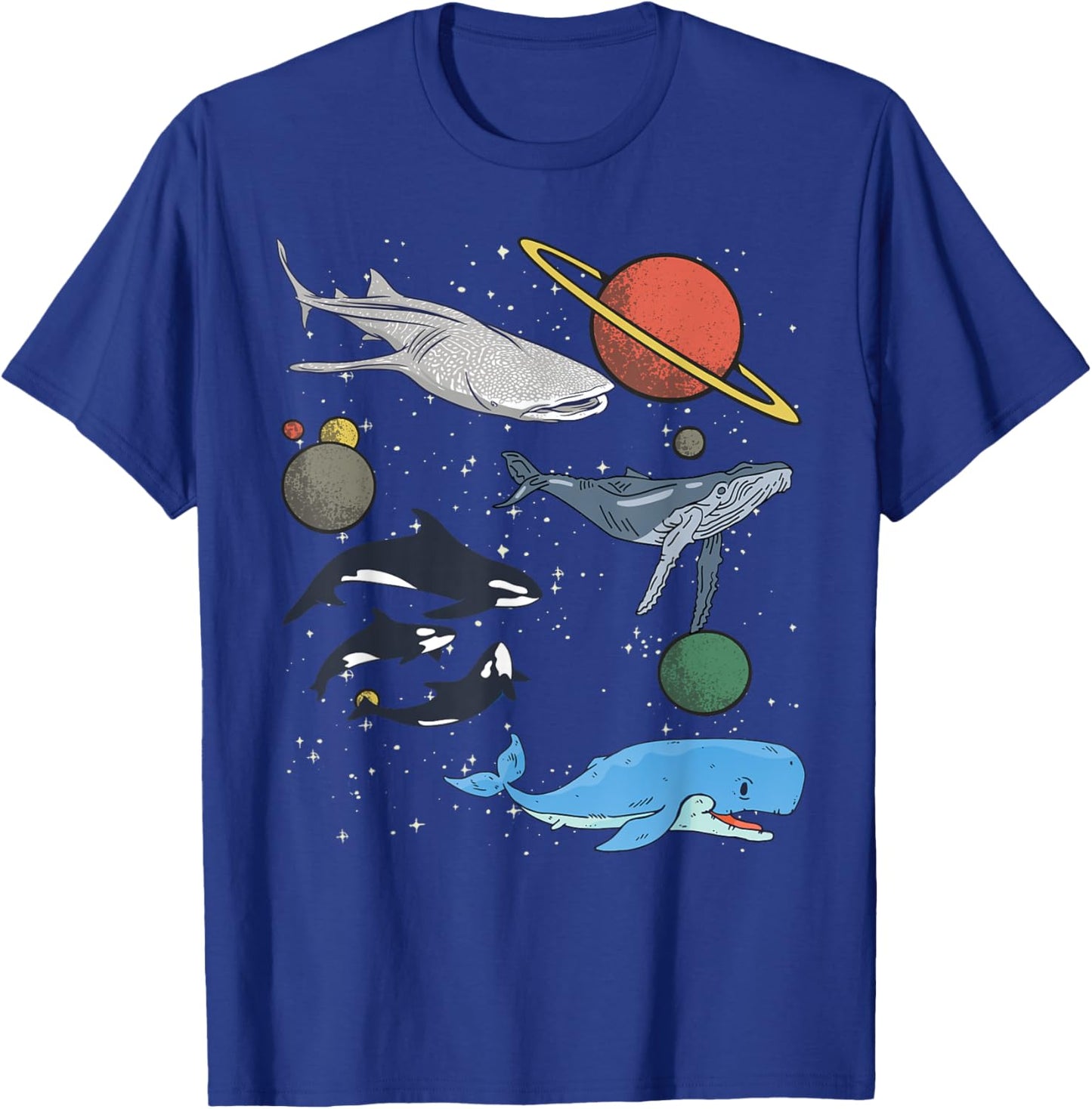 Galaxy Space White Shark Fin Costume Adult shark T-Shirt - T-Shirt | Royal