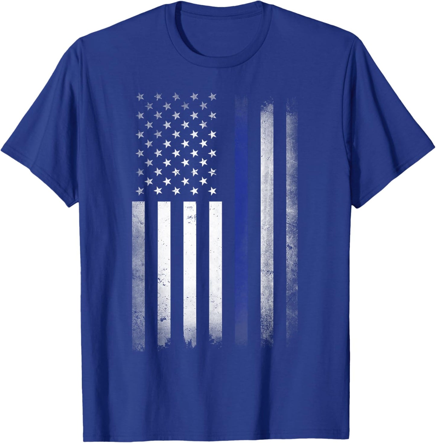 US Police USA American Flag Back the Blue Lives Matter T-Shirt - T-Shirt | Royal