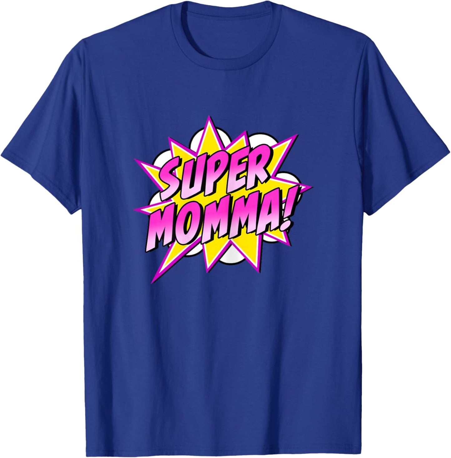 Super Momma Comic Book Superhero Mother's Day T-Shirt - T-Shirt | Royal