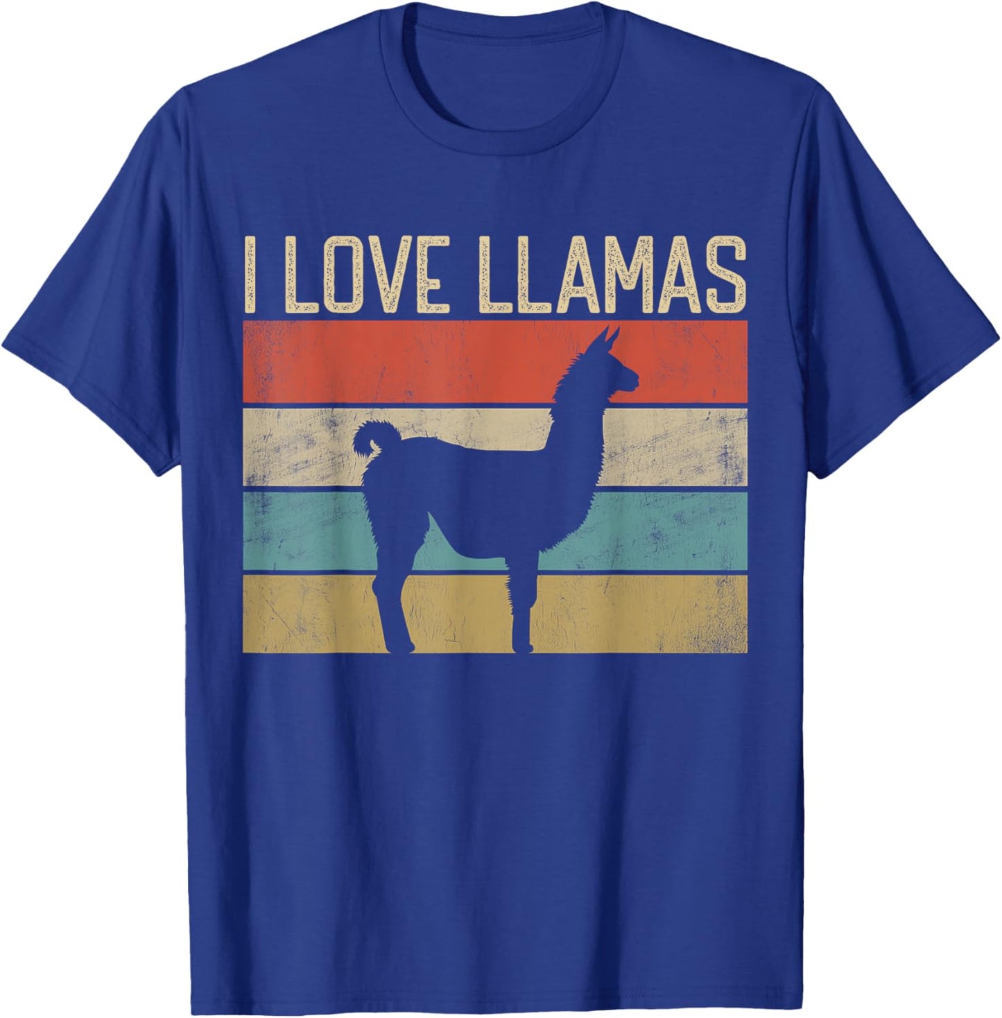 I Love Llamas I like My Llama Lover Vintage Cute Wild Animal T-Shirt - T-Shirt | Royal