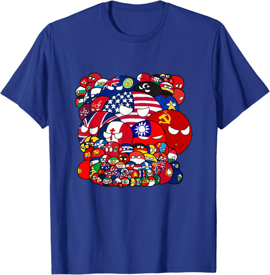 Countryballs World war Funny T-Shirt - T-Shirt | Royal