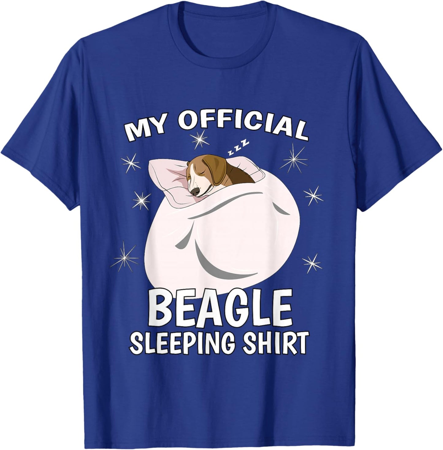 My Official Sleeping Shirt PJ Pajama Top Beagle T-Shirt - T-Shirt | Royal