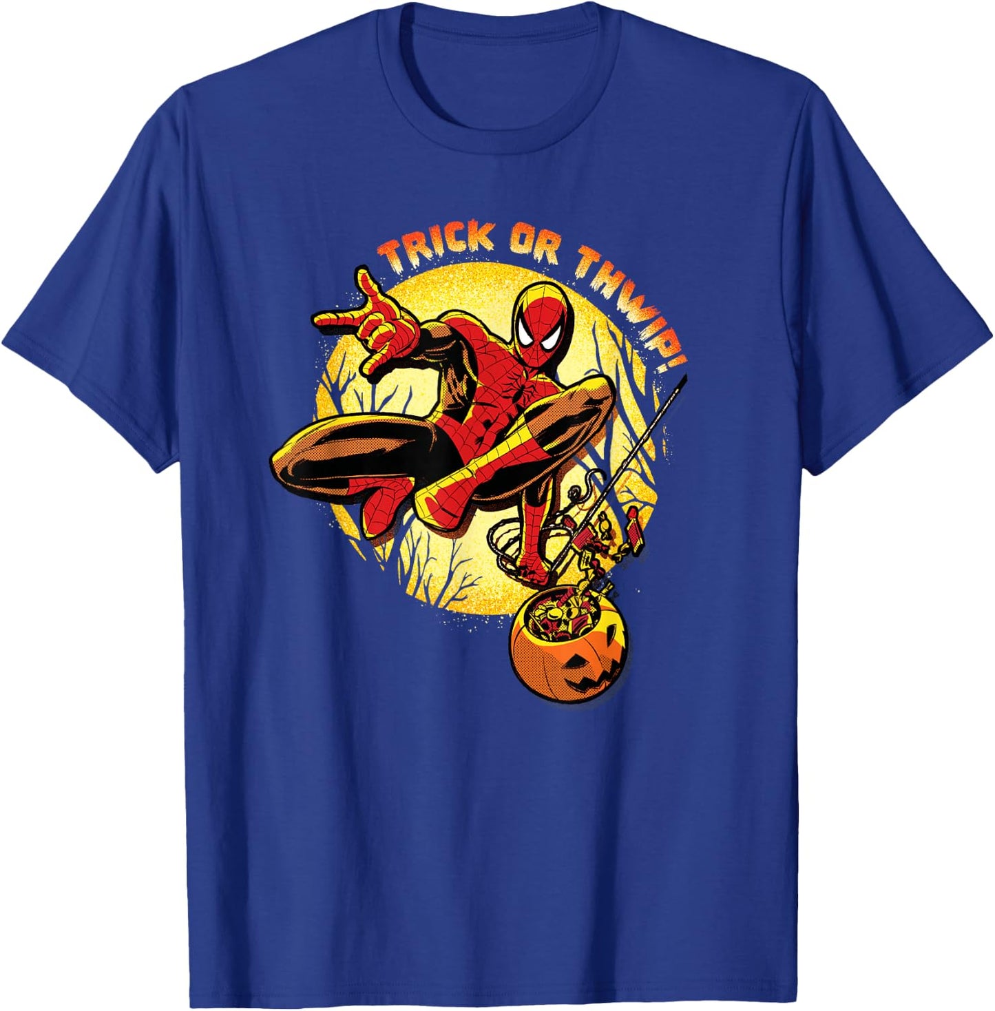 Marvel Super Heroes Spider-Man Trick or Thwip! Halloween T-Shirt - T-Shirt | Royal