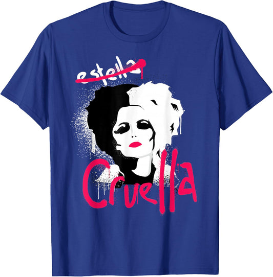 Disney Cruella Estella Punk Rock Spray Paint T-Shirt - T-Shirt | Royal