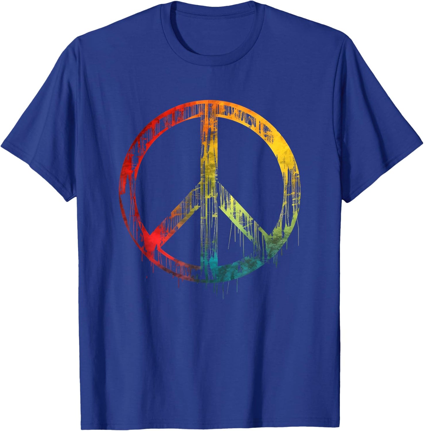 Peace Symbol Retro Design Peace Sign T-Shirt - T-Shirt | Royal