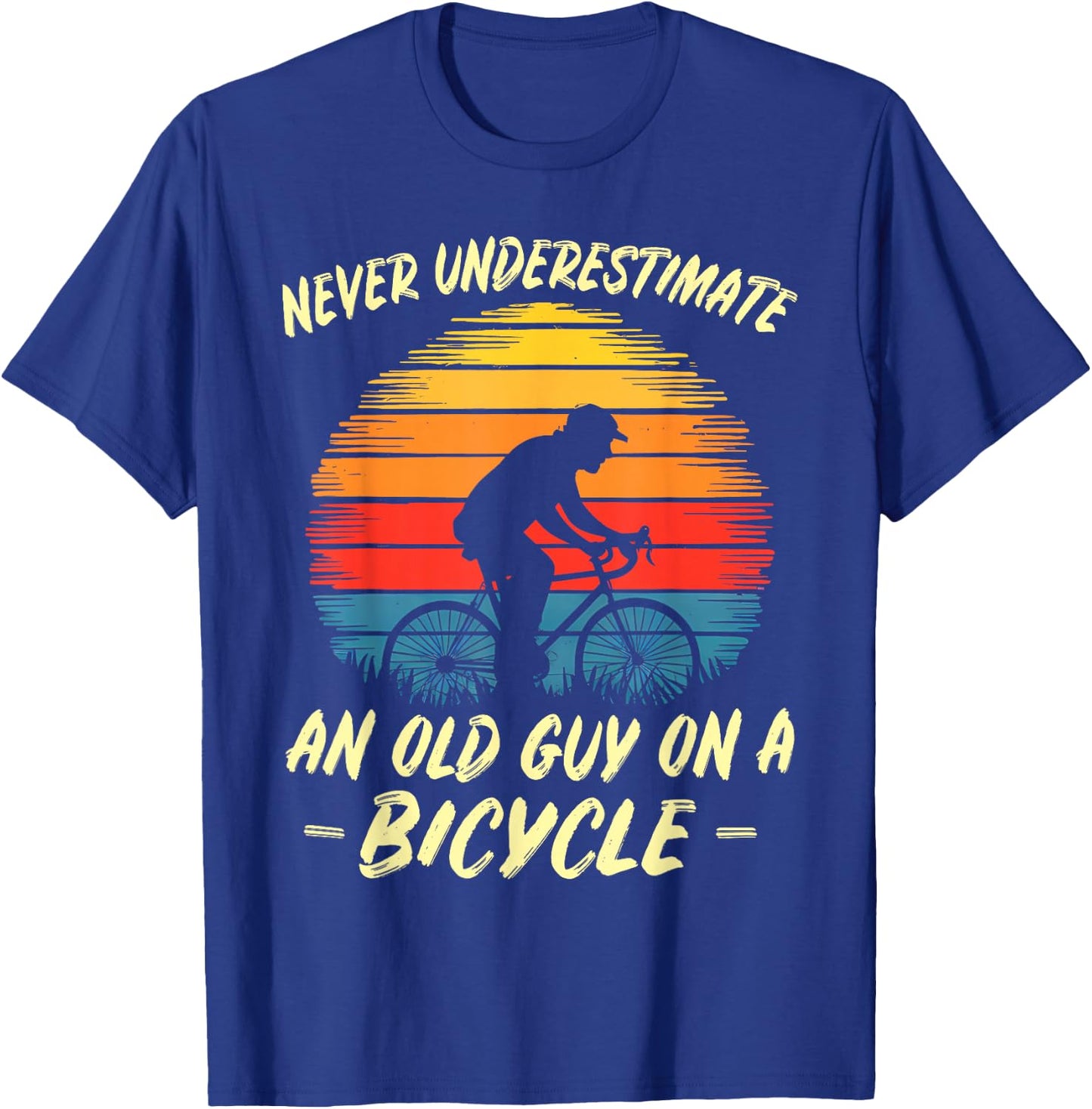 Funny Bicycle Fathersday Grandpa Outdoor Cyclist Gift T-Shirt - T-Shirt | Royal