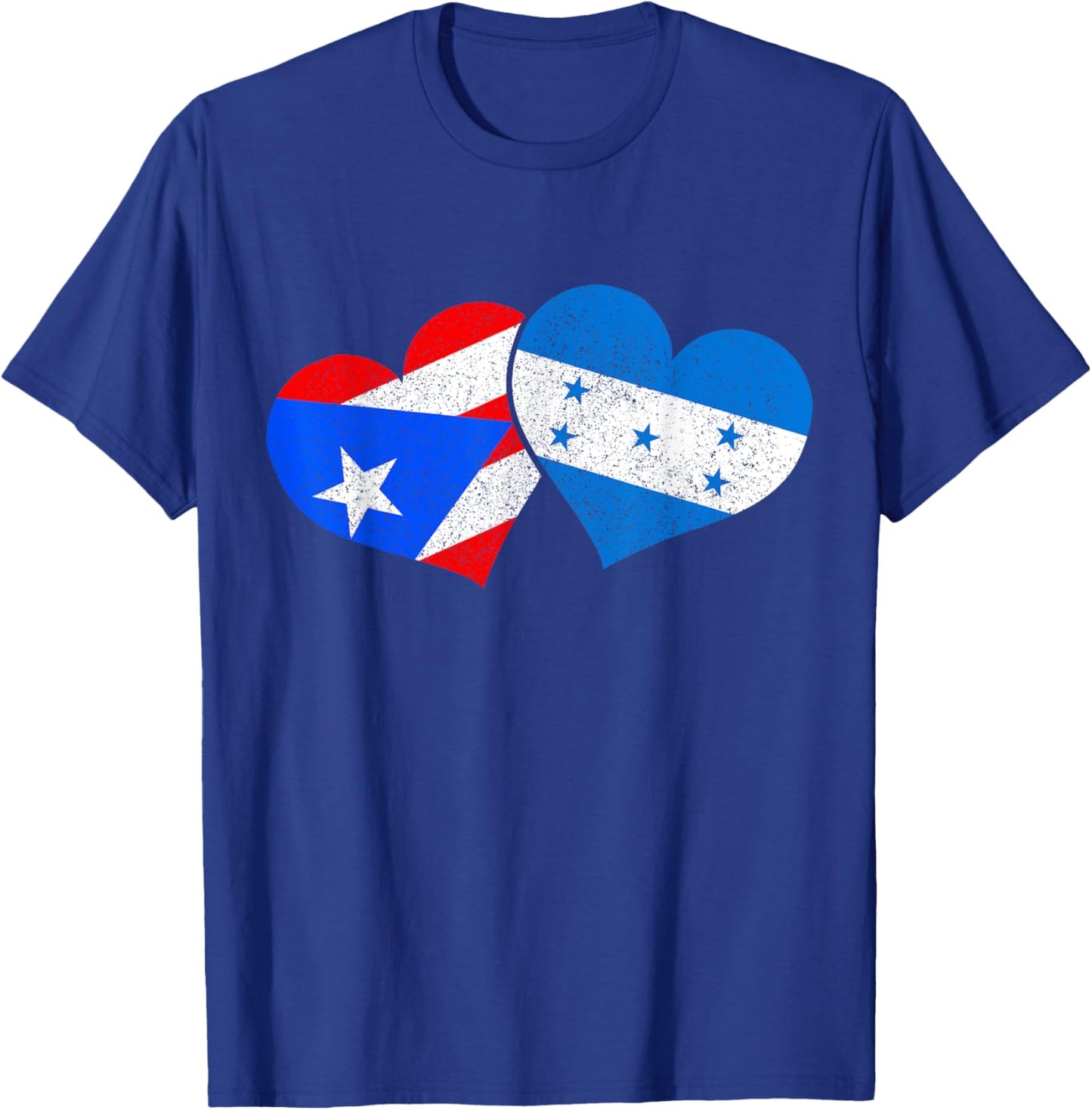 Puerto Rico & Honduras Heritage Puerto Rican Flag T-Shirt - T-Shirt | Royal