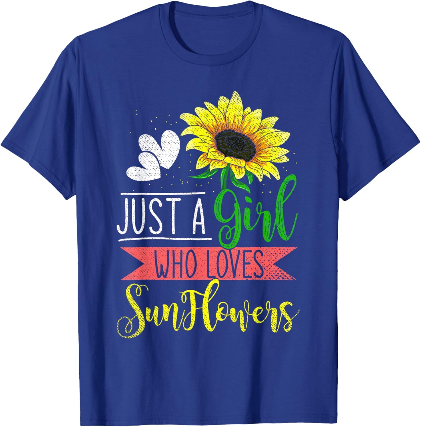 Floral Blossom Women Just A Girl Who Loves Sunflowers T-Shirt - T-Shirt | Royal