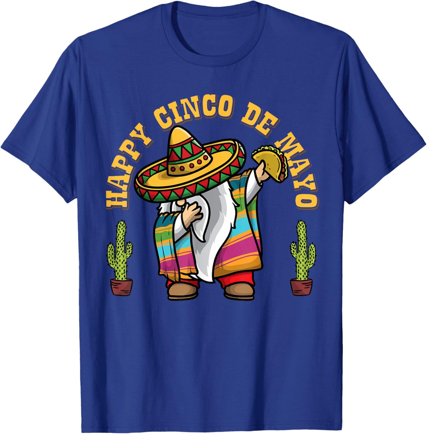 Cinco De Mayo Gnomes Taco Mexican Gnome Kids Men Women T-Shirt - T-Shirt | Royal