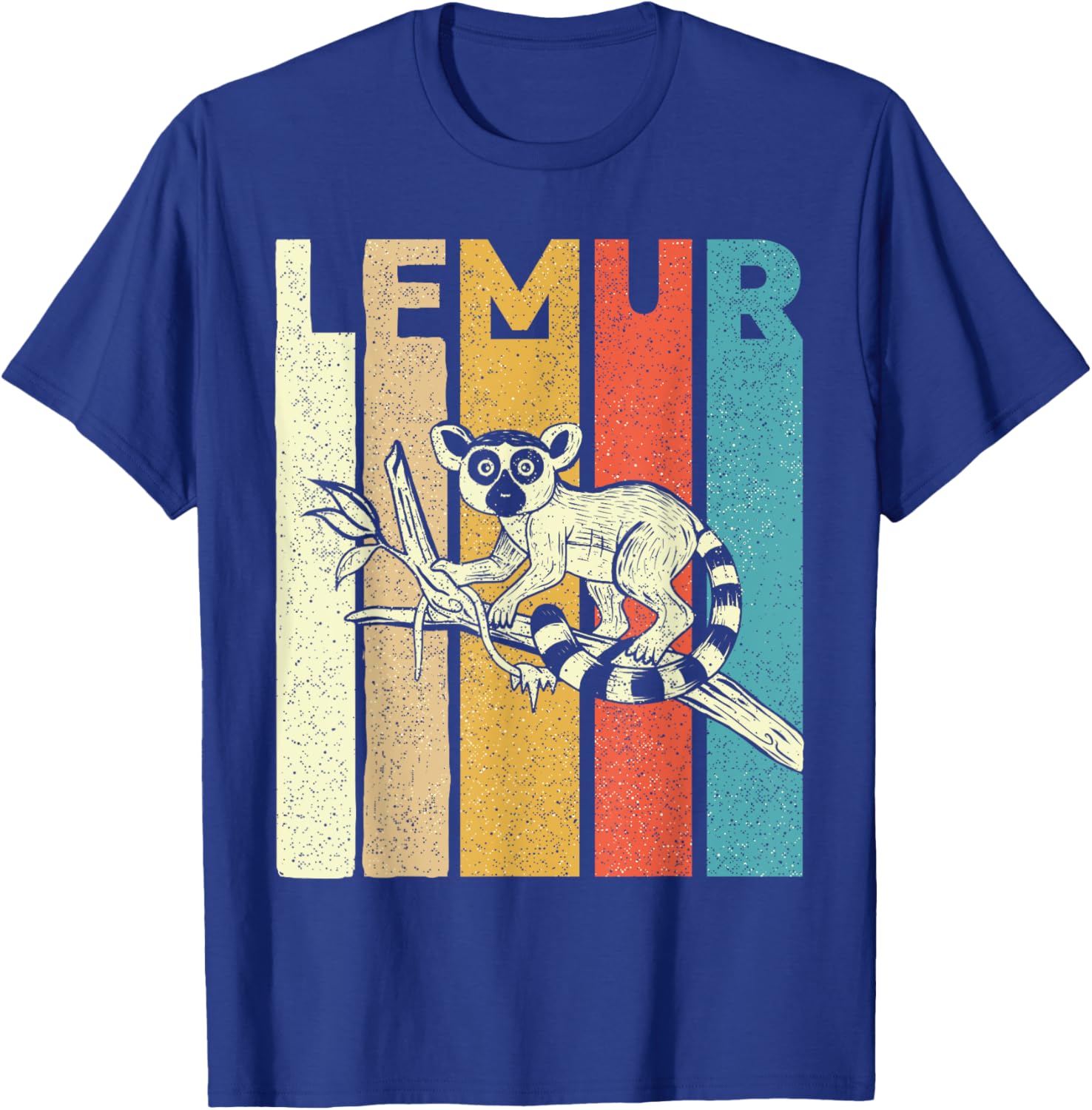 Vintage Lemur - Animal Researcher Zookeeper Lemur Lover T-Shirt - T-Shirt | Royal
