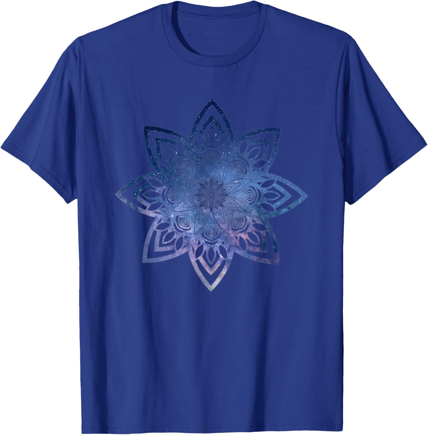 Blue Milkyway Mandala Sacred Geometry Yoga Mantra Om T-Shirt - T-Shirt | Royal