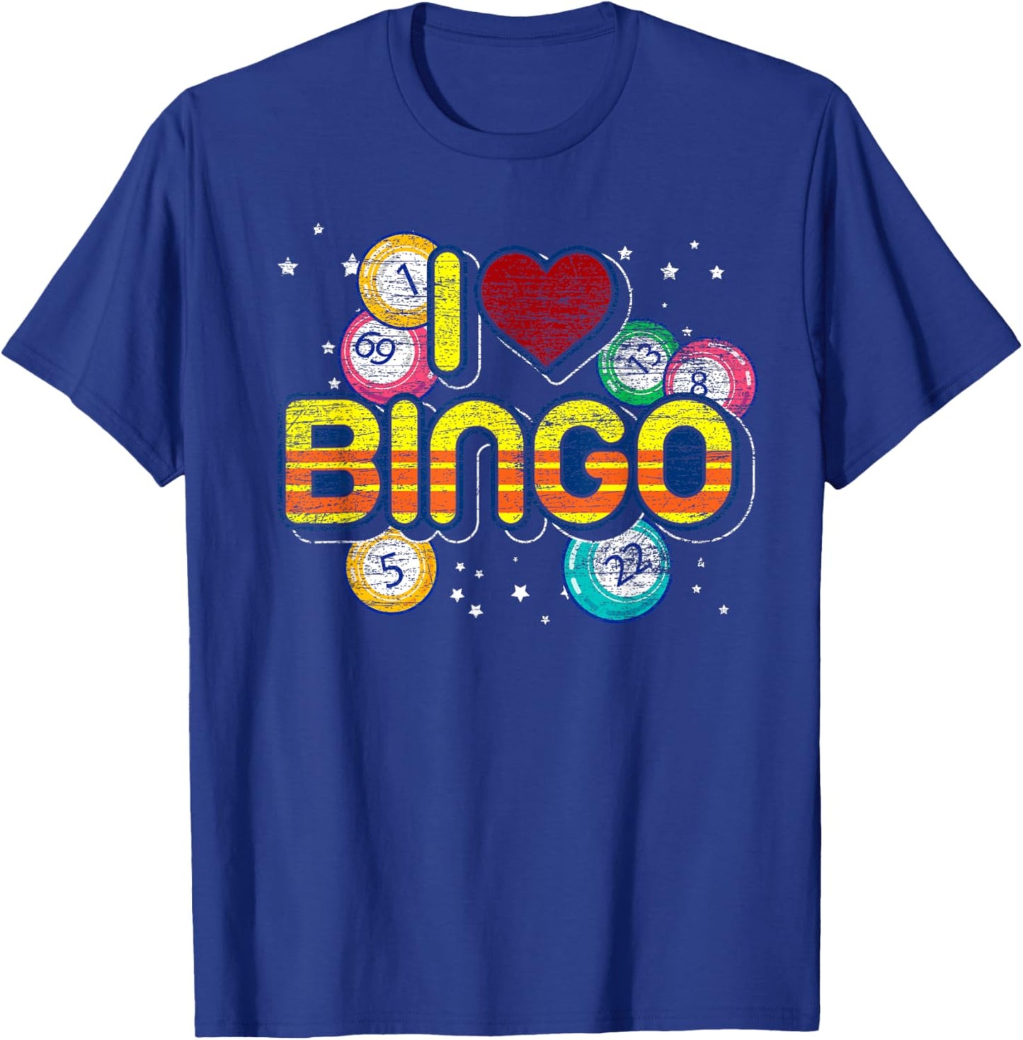 Lucky Bingo Player Gift Bingo Winner Lottery I Love Bingo T-Shirt - T-Shirt | Royal