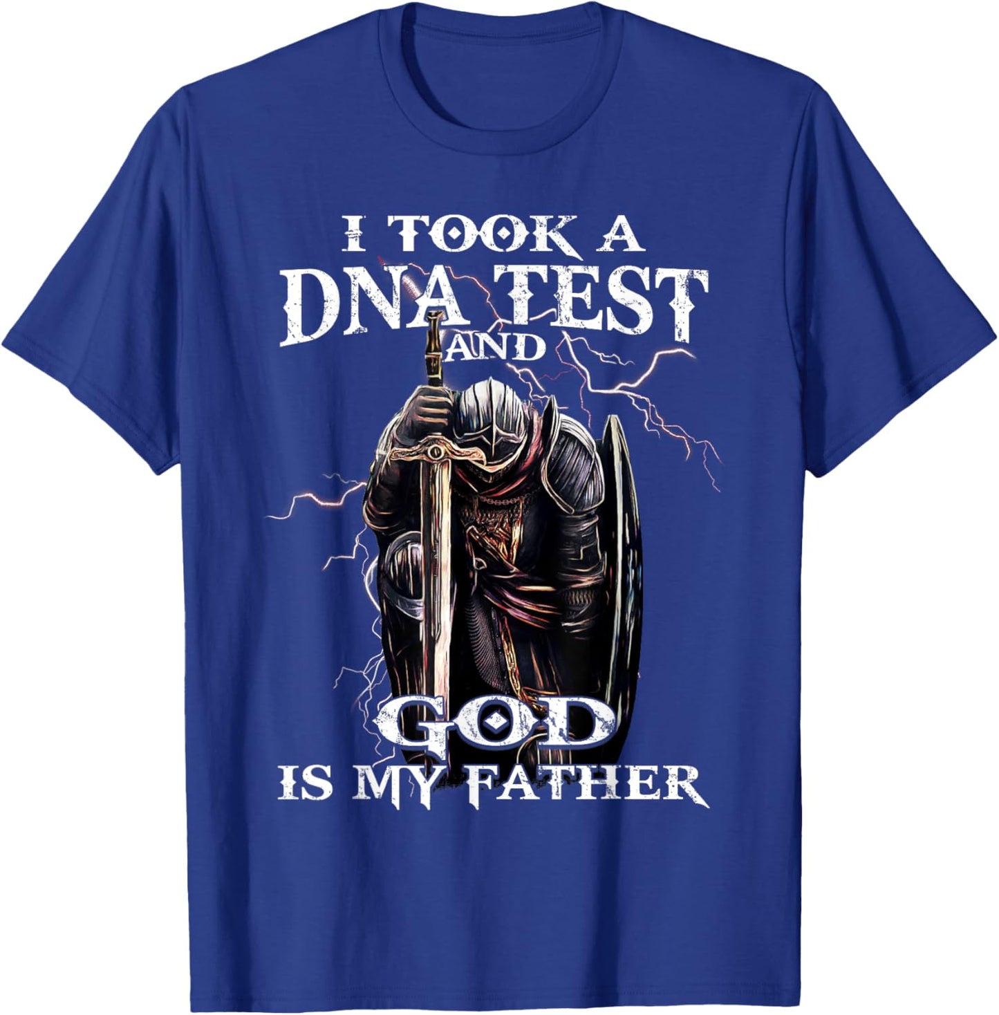 Knights Templar God is My Father Crusader Warrior Bible T-Shirt - T-Shirt | Royal