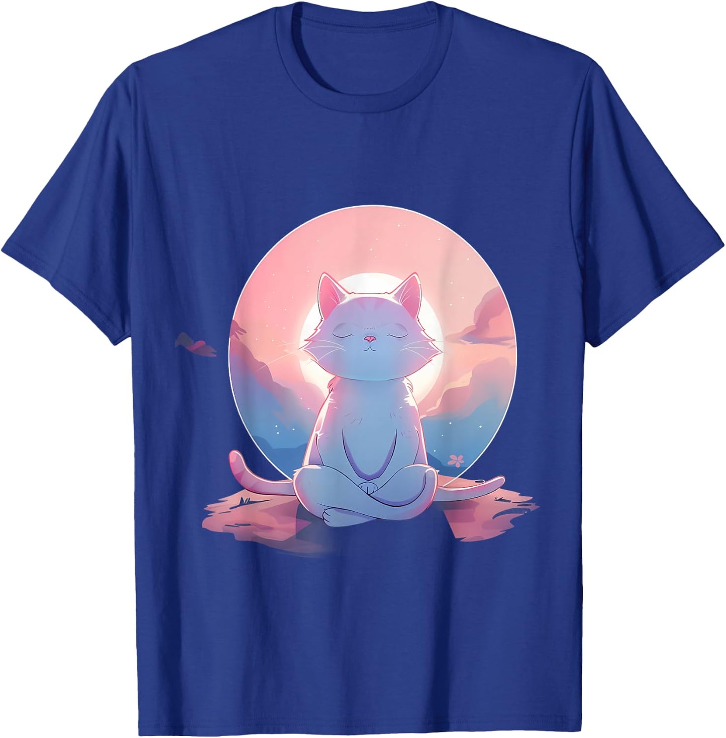 Meditation Cat Hindu Spiritual Zen Buddha Buddhist Yoga Women Kids T-Shirt - T-Shirt | Royal