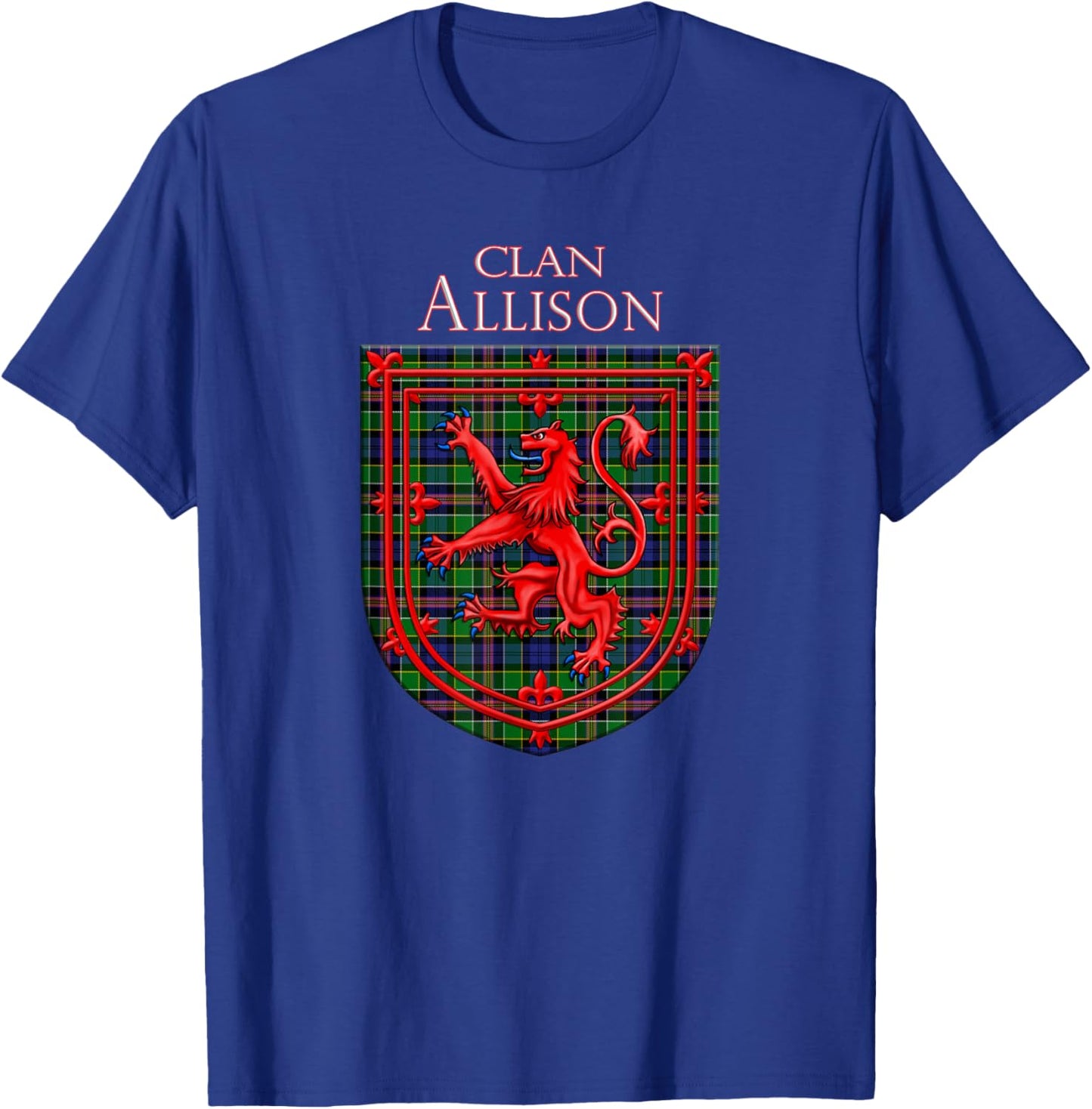 Allison Tartan Scottish Plaid T-Shirt - T-Shirt | Royal