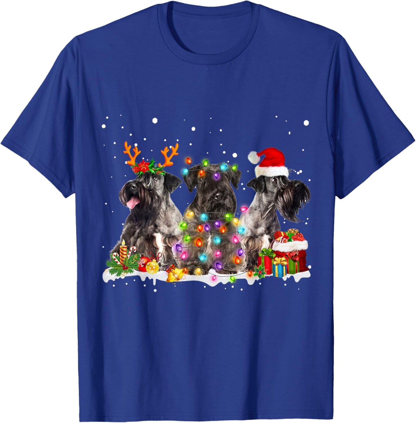 Santa Cesky Terrier Dog Gorgeous Reindeer Christmas Pajama T-Shirt - T-Shirt | Royal