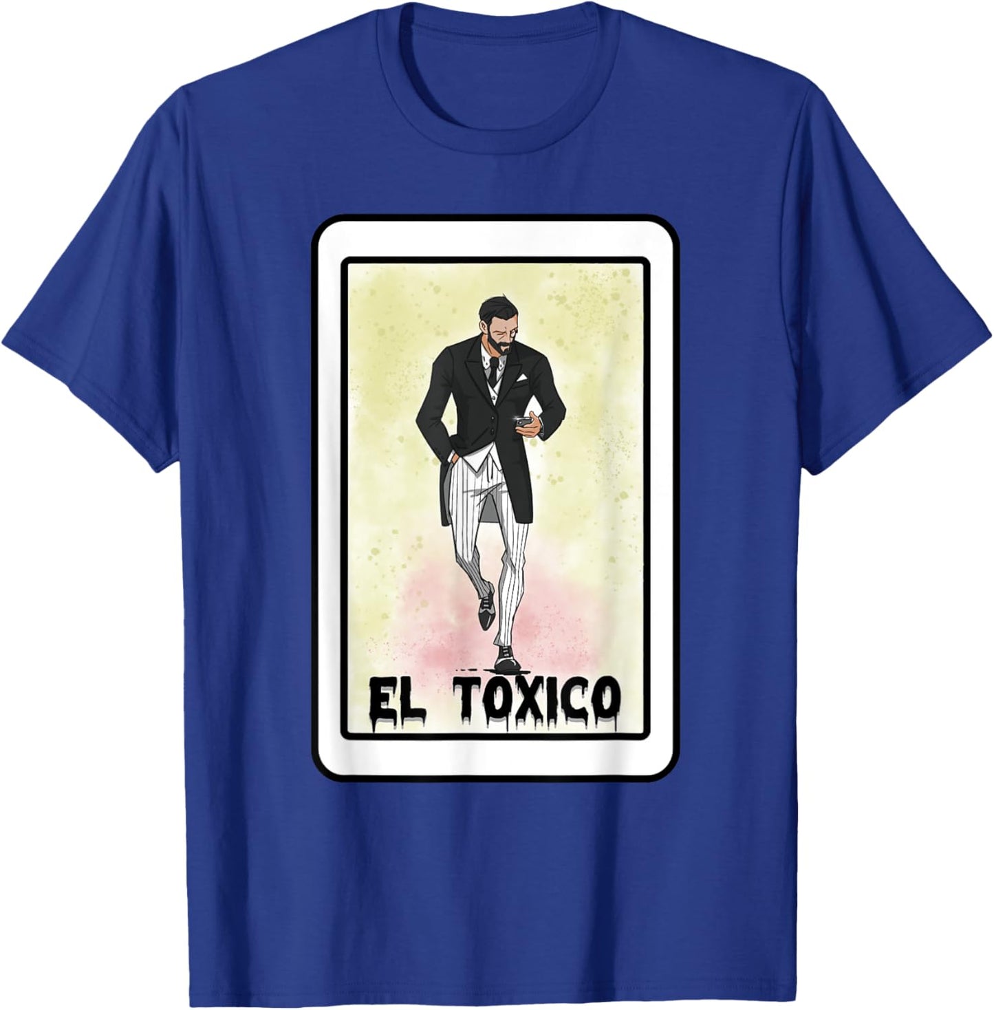 PavonHD EL TXICO -Adults Black Cotton 65% Polyester 35% Modern Crew Collar Short Sleeve Small T-Shirt - T-Shirt | Royal