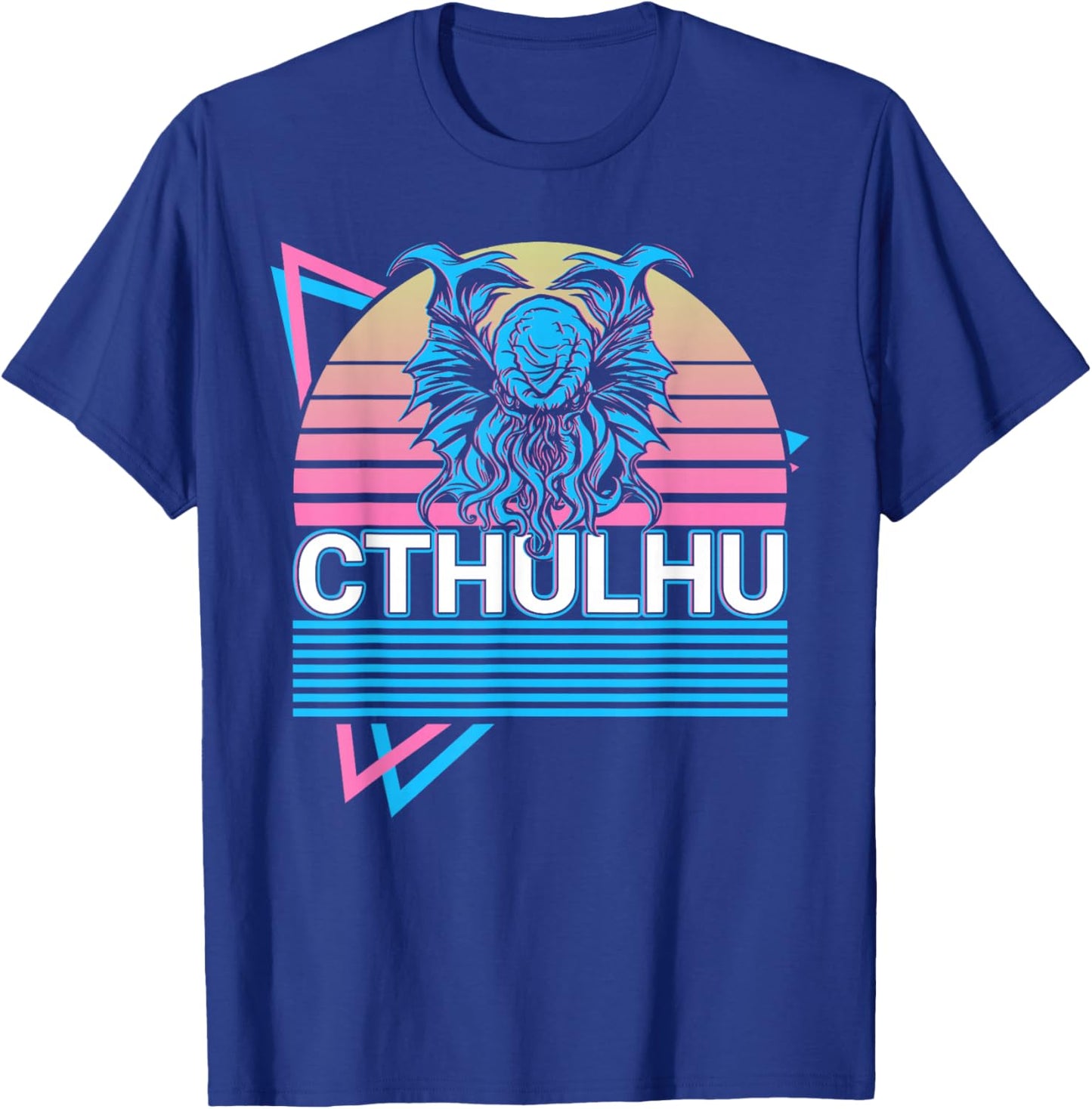 Cthulhu Horror Necronomicon Monster Lovecraftian Retro T-Shirt - T-Shirt | Royal