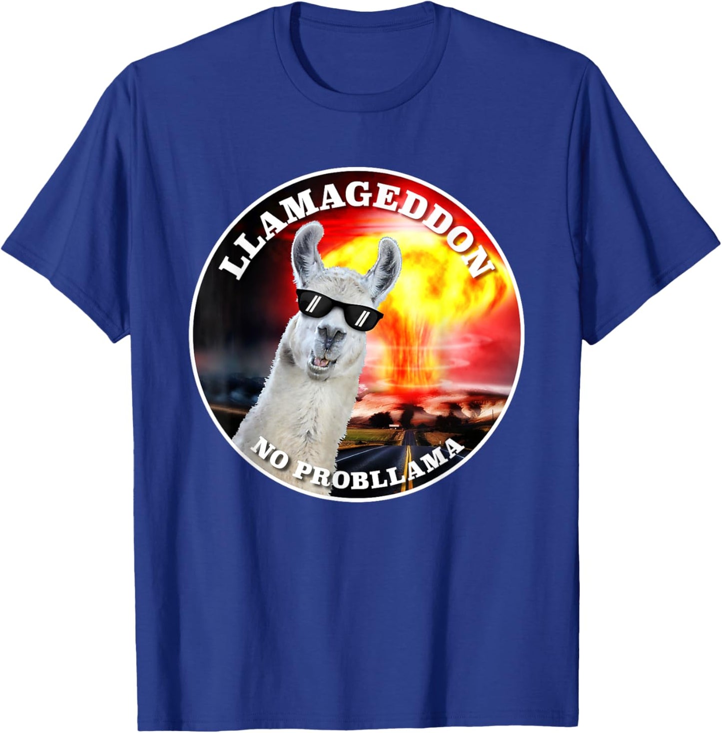 Llamageddon, no probllama cute funny graphic T-Shirt - T-Shirt | Royal