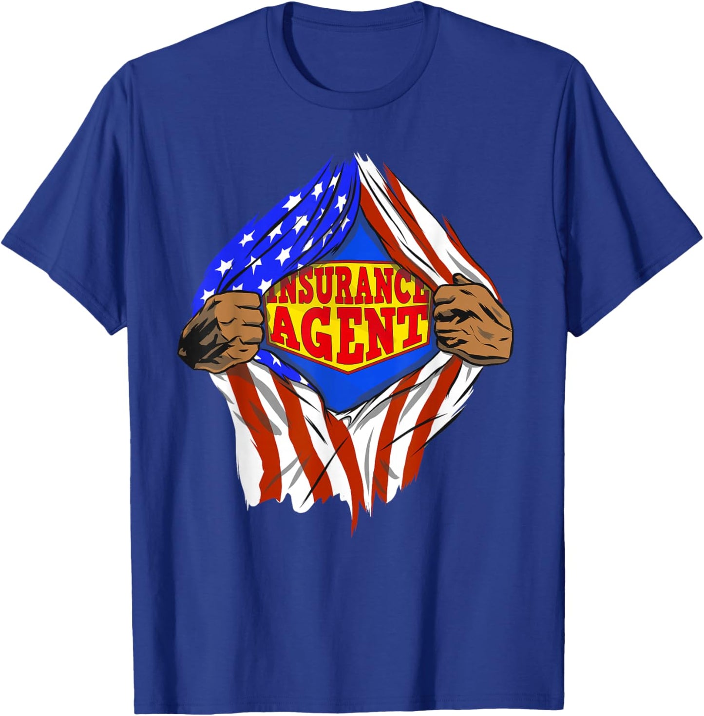 Funny Super Insurance Agent Hero Job T-Shirt - T-Shirt | Royal