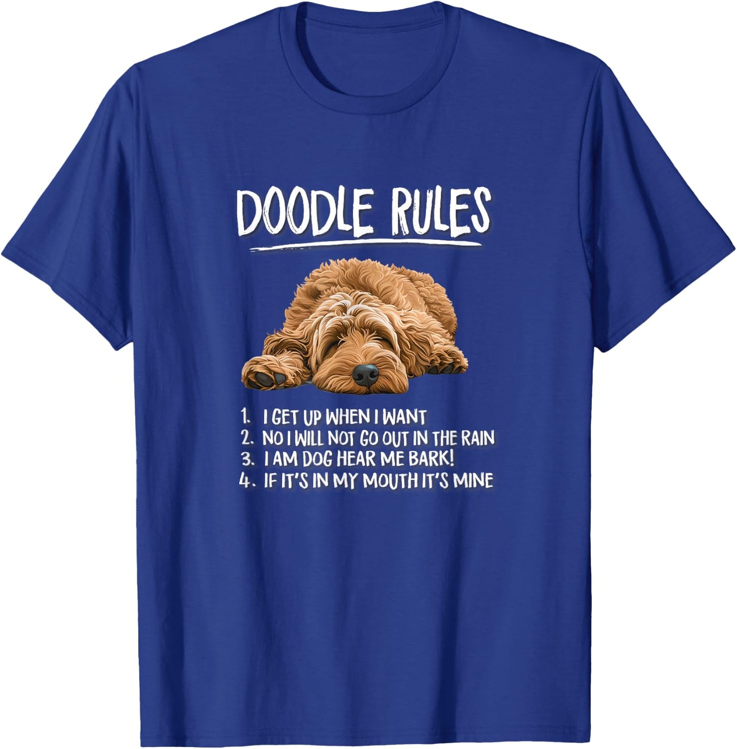 Funny Rules Nap Goldendoodle Doodle Dog Lover T-Shirt - T-Shirt | Royal