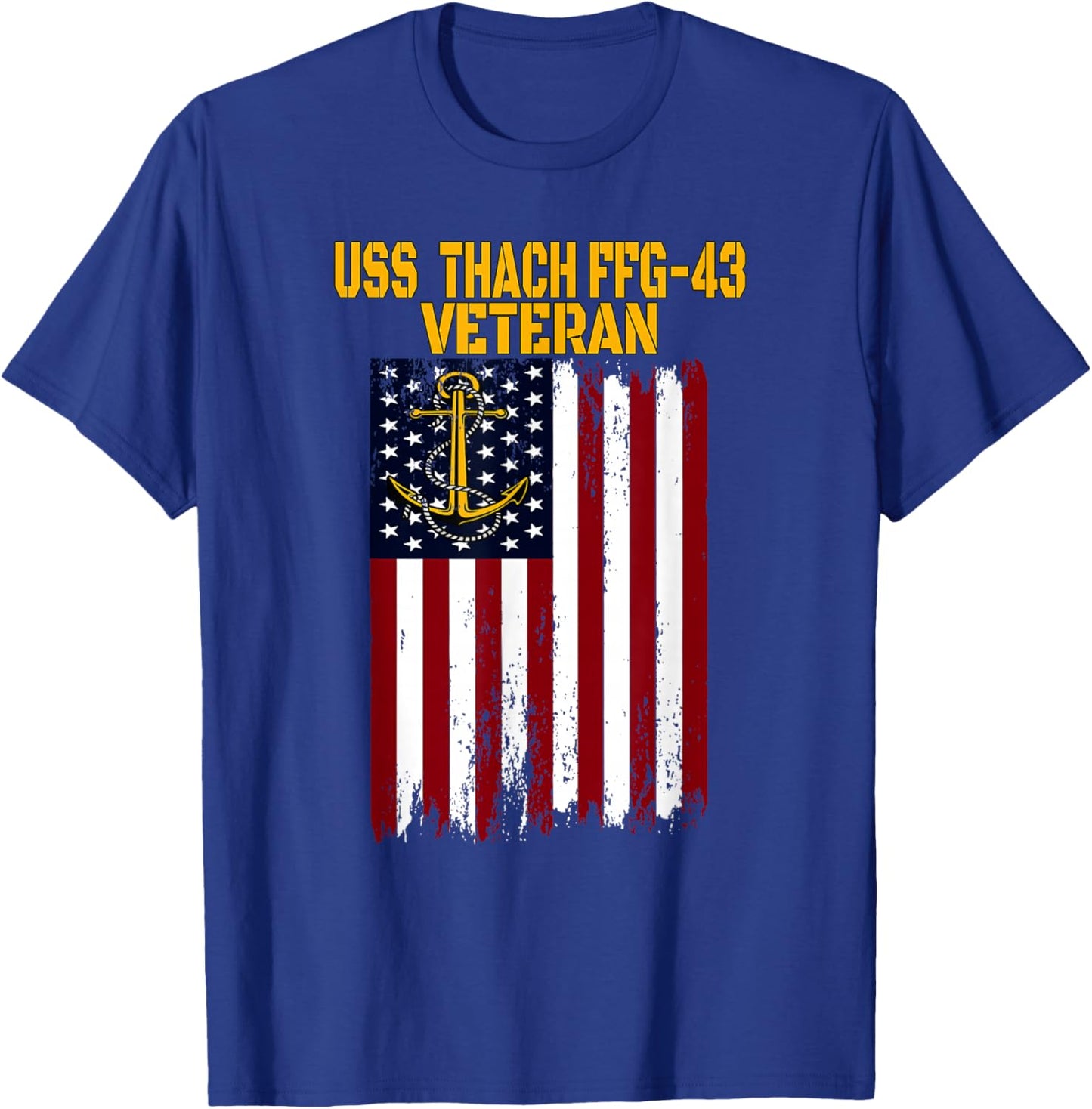 USS Thach FFG-43 Frigate Veterans Day Father's Day T-Shirt - T-Shirt | Royal