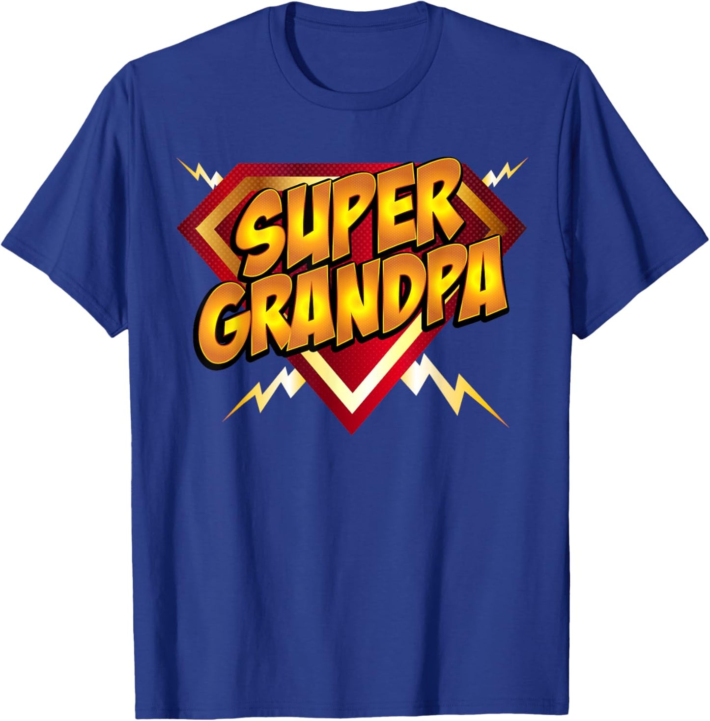 Super Grandpa Superhero Grandfather Father's Day T-Shirt - T-Shirt | Royal