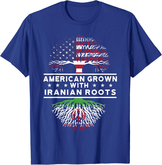 American Grown with Iranian Roots - Iran T-Shirt - T-Shirt | Royal