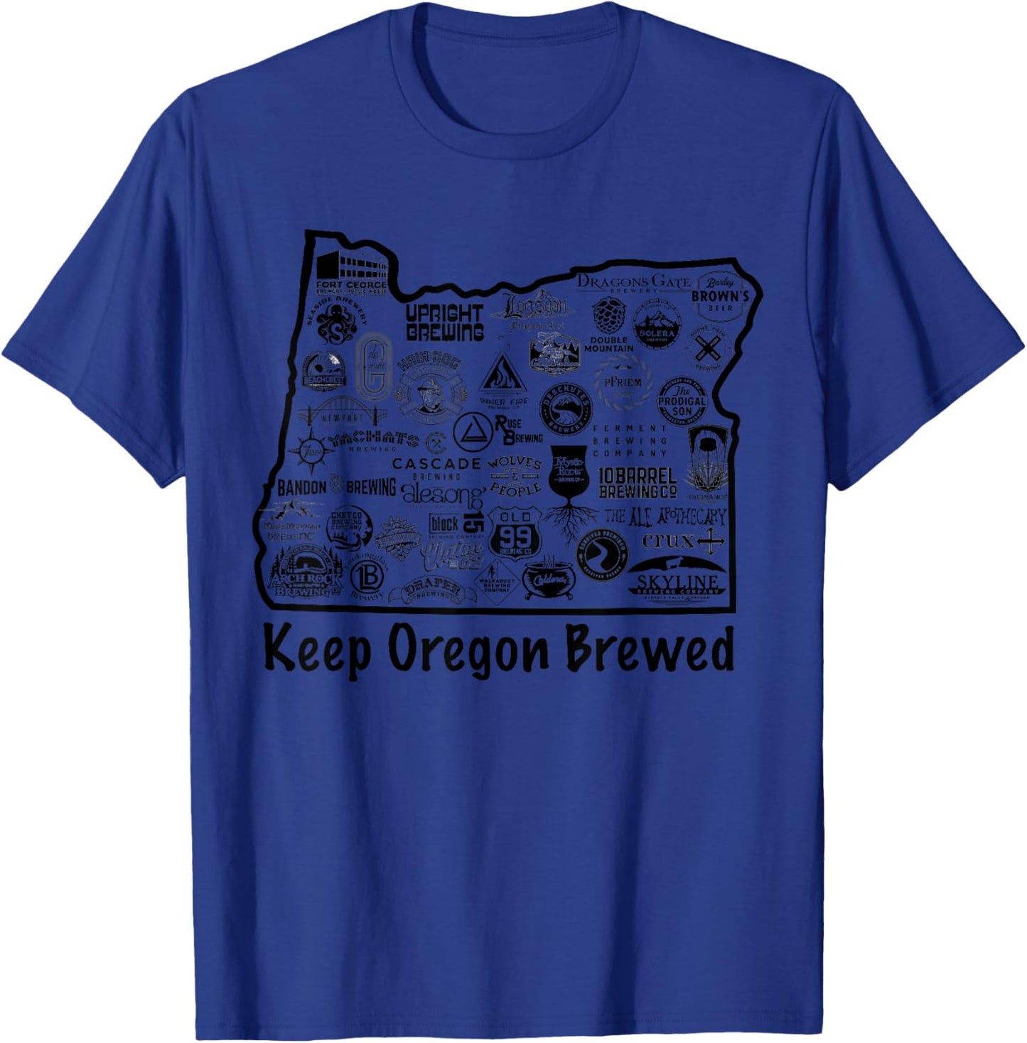 Keep Oregon Brewed, Brewing Oregon, Craft Beer gift T-Shirt - T-Shirt | Royal