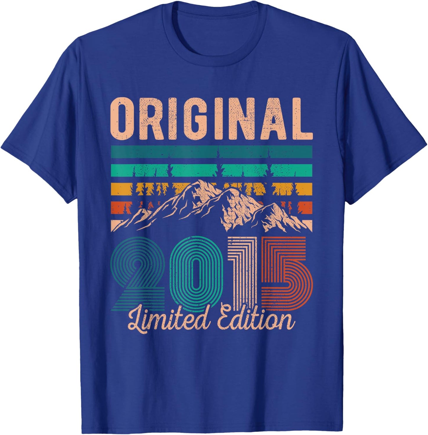 Legendary Since 2015 Birthday Hiking Mountains Vintage 2015 T-Shirt - T-Shirt | Royal