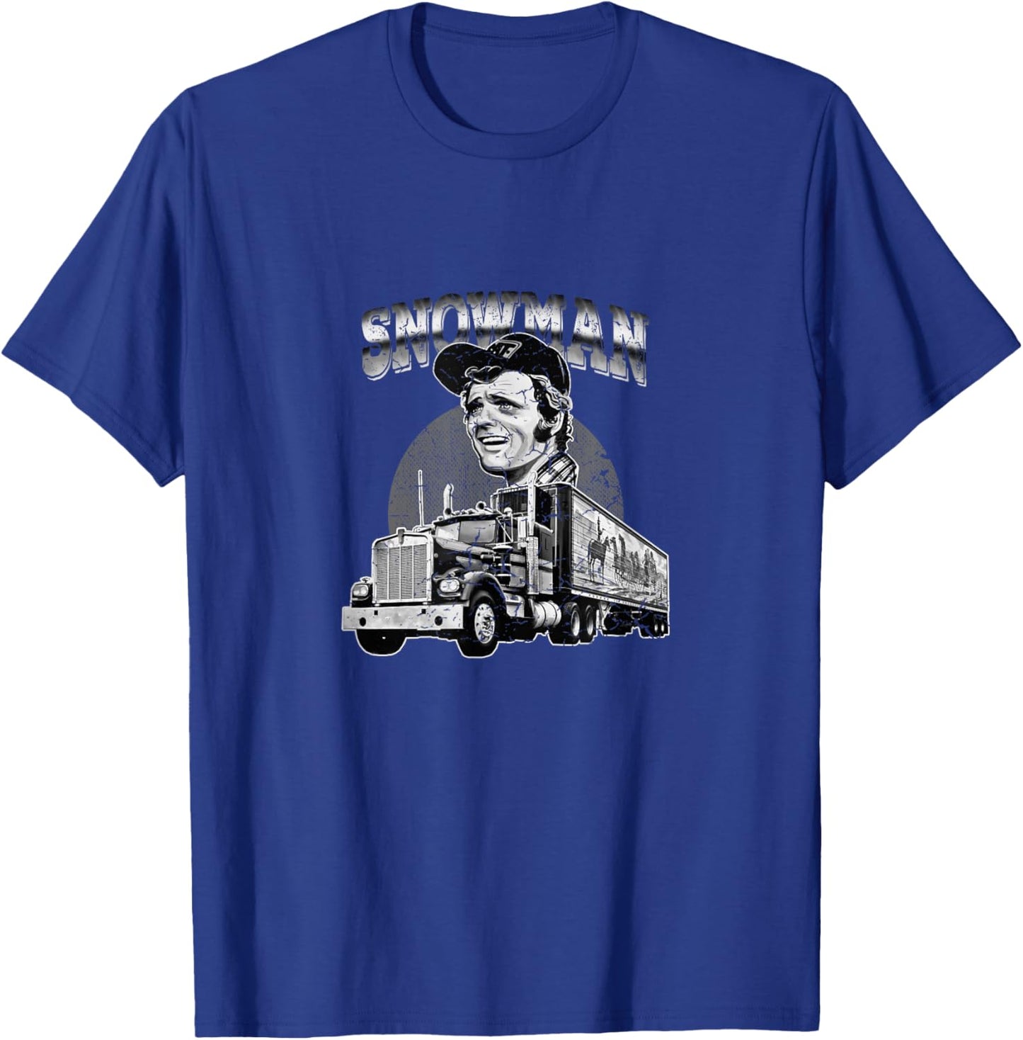 70s Retro Snowman Truck 1970s vintage retro grey T-Shirt - T-Shirt | Royal