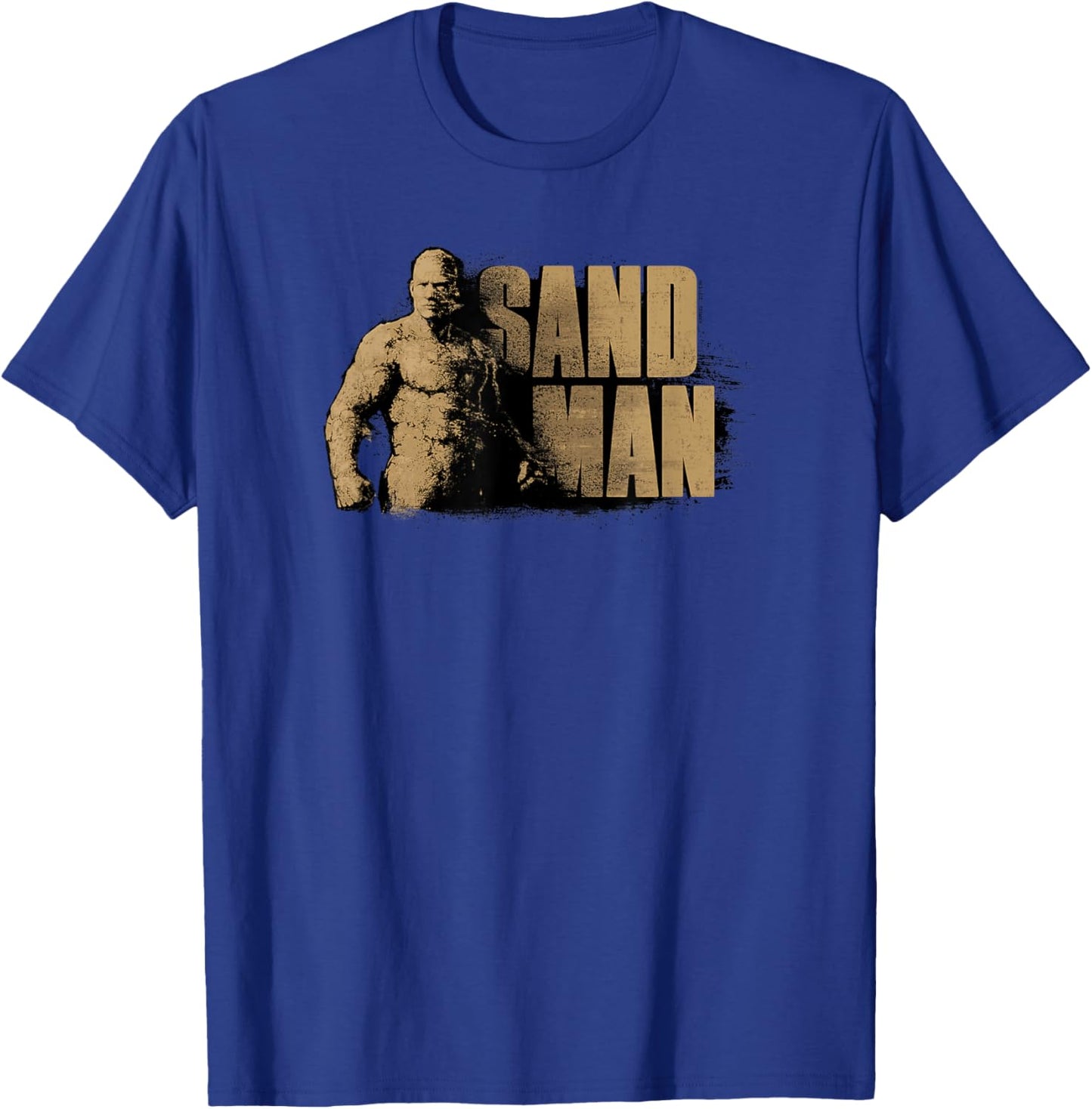 Marvel Spider-Man No Way Home Sandman Text Stack T-Shirt - T-Shirt | Royal