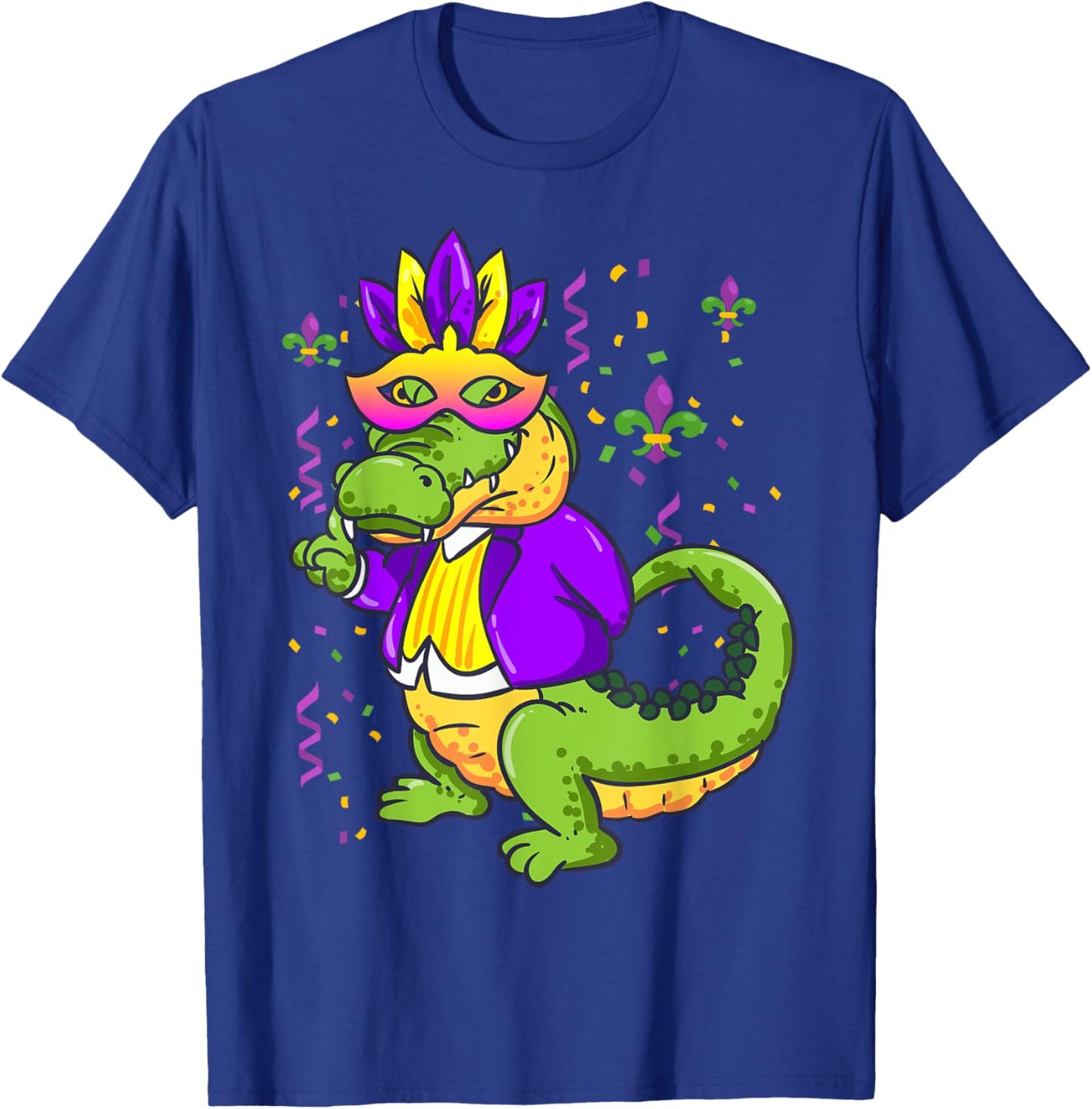 Mardi Gras Alligator Lover New Orleans Louisiana T-Shirt - T-Shirt | Royal