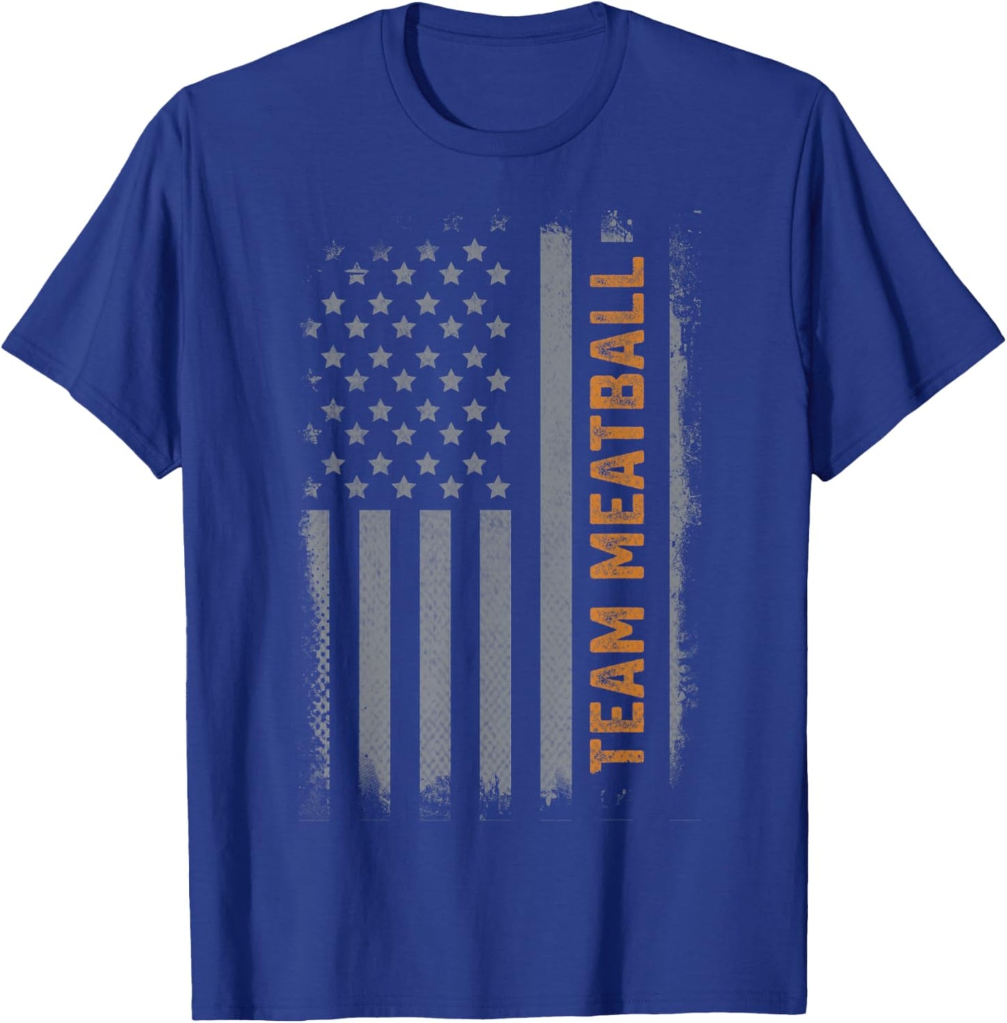 Team Meatball Funny Meatball Maker Thanksgiving US Flag T-Shirt - T-Shirt | Royal