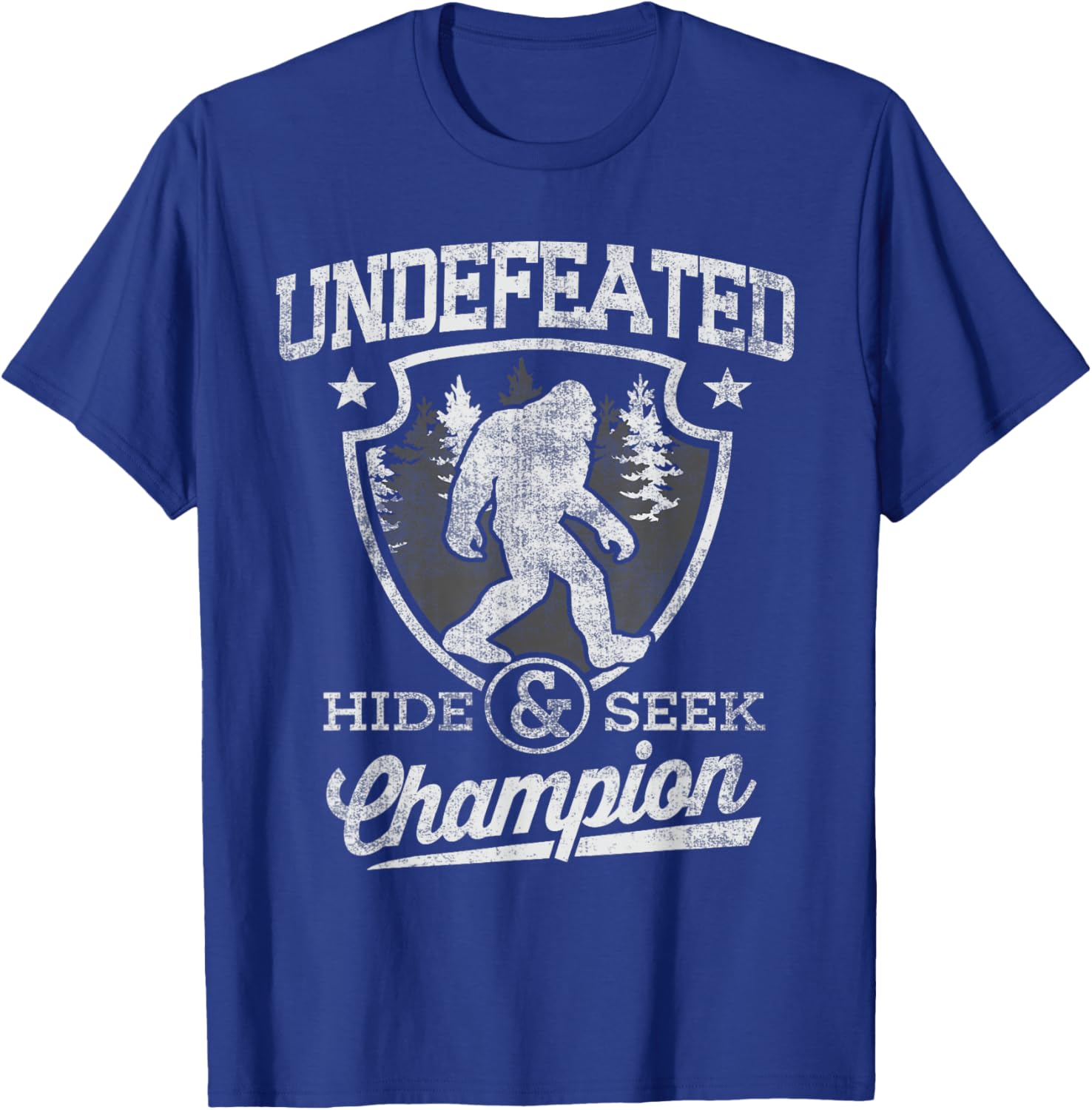 Bigfoot hide and seek champion Shirt for Sasquatch Men Kids T-Shirt - T-Shirt | Royal