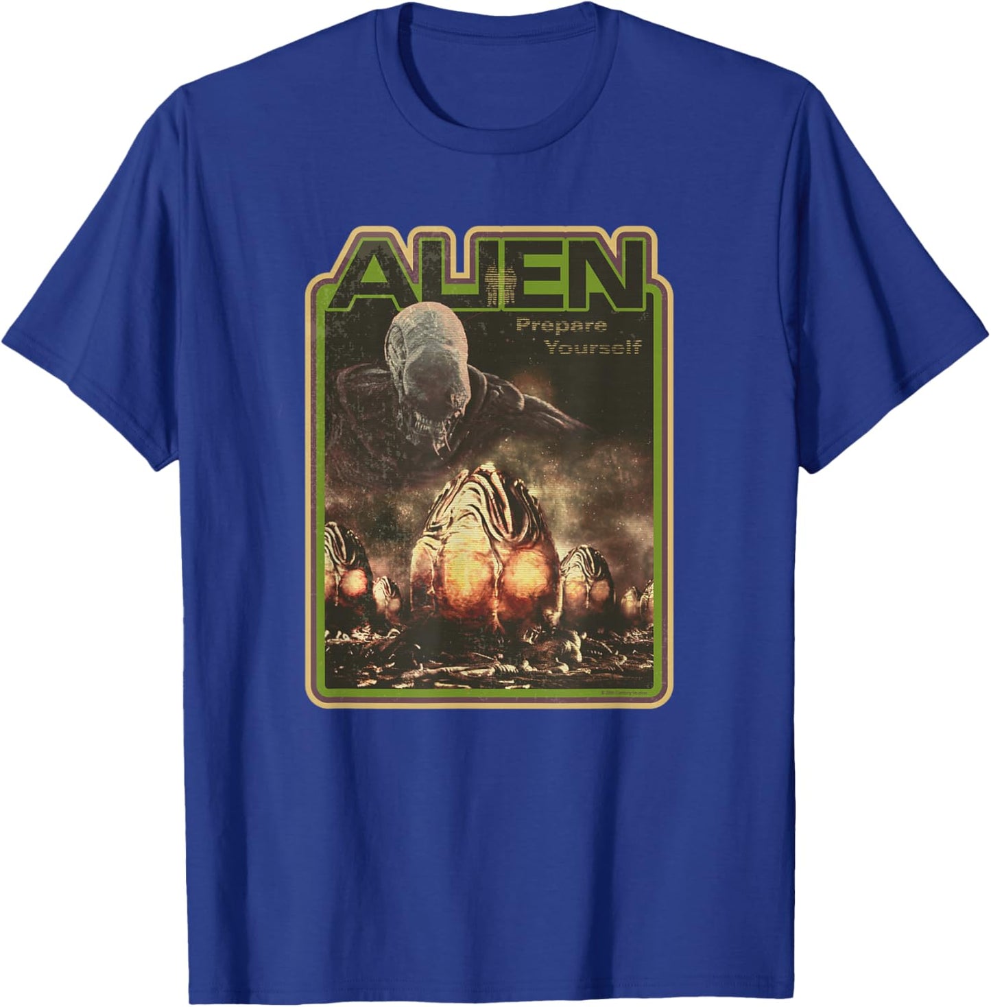 Alien Xenomorph Prepare Yourself Retro T-Shirt - T-Shirt | Royal