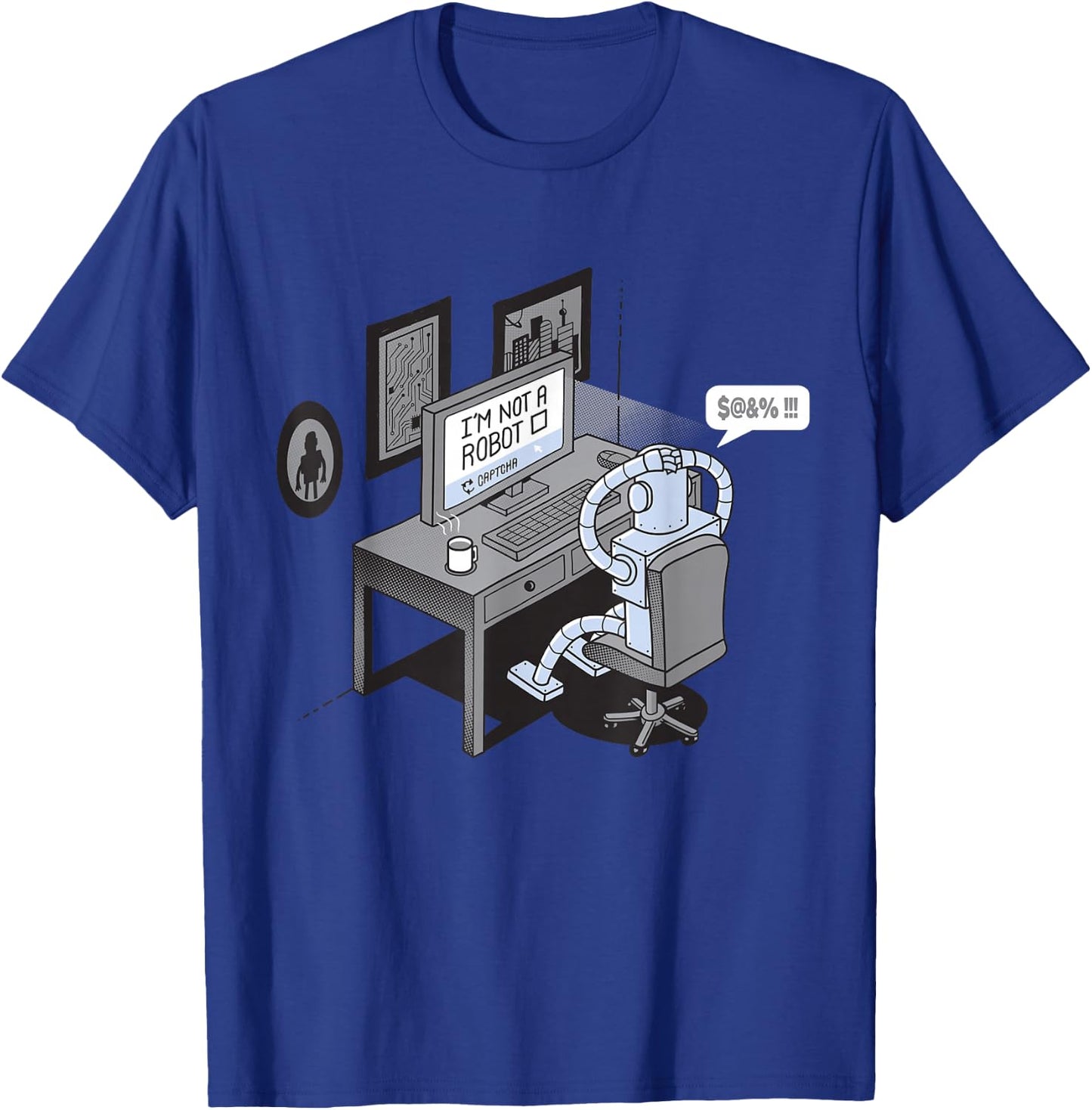 I'm Not a Robot | Funny Computer Pun T-Shirt - T-Shirt | Royal