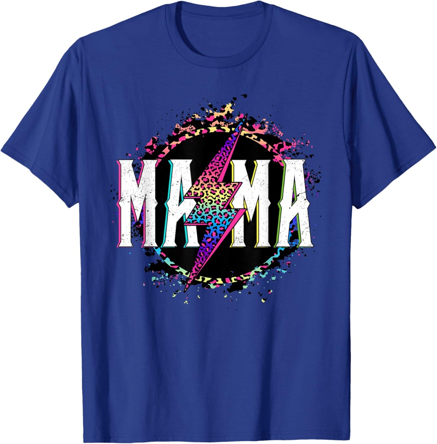 Mama Rainbow Leopard Lightning T-Shirt - T-Shirt | Royal