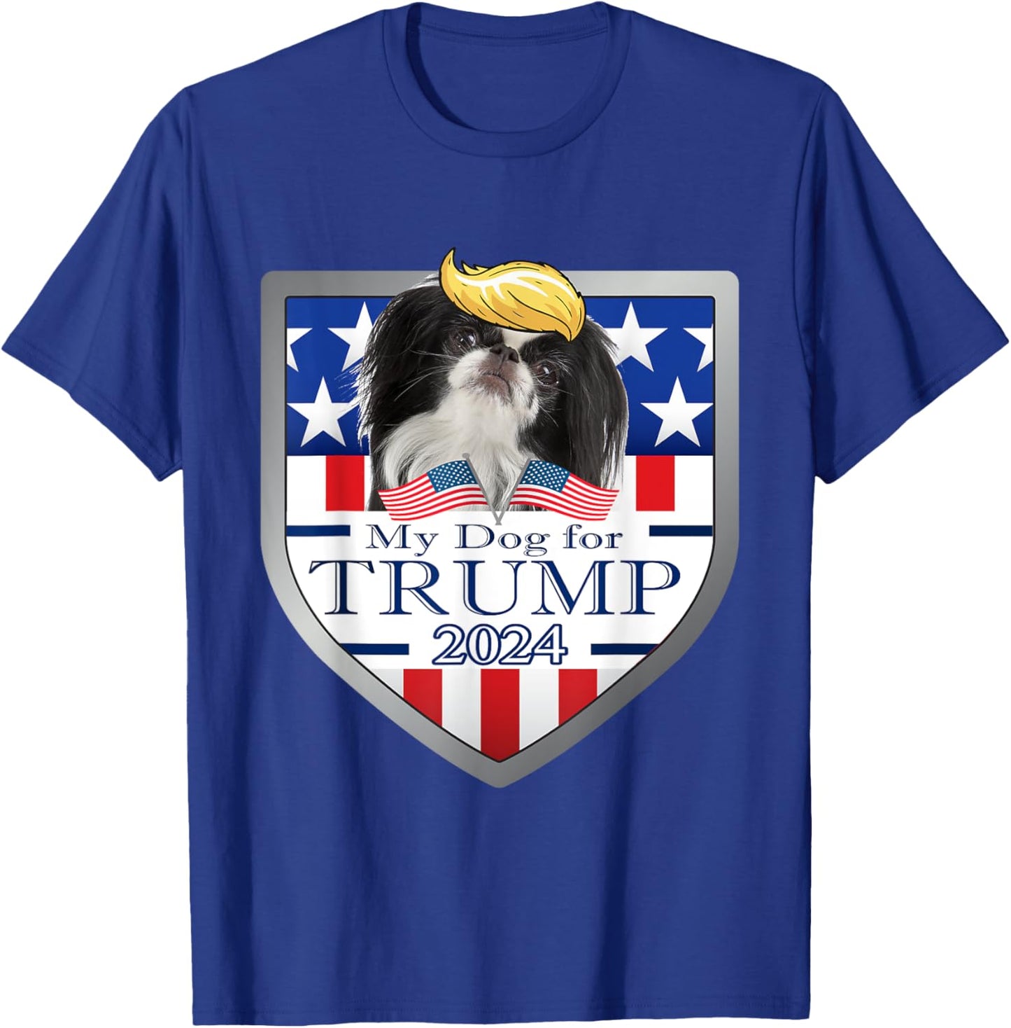 My Dog For Trump 2024 Japanese Chin T-Shirt - T-Shirt | Royal