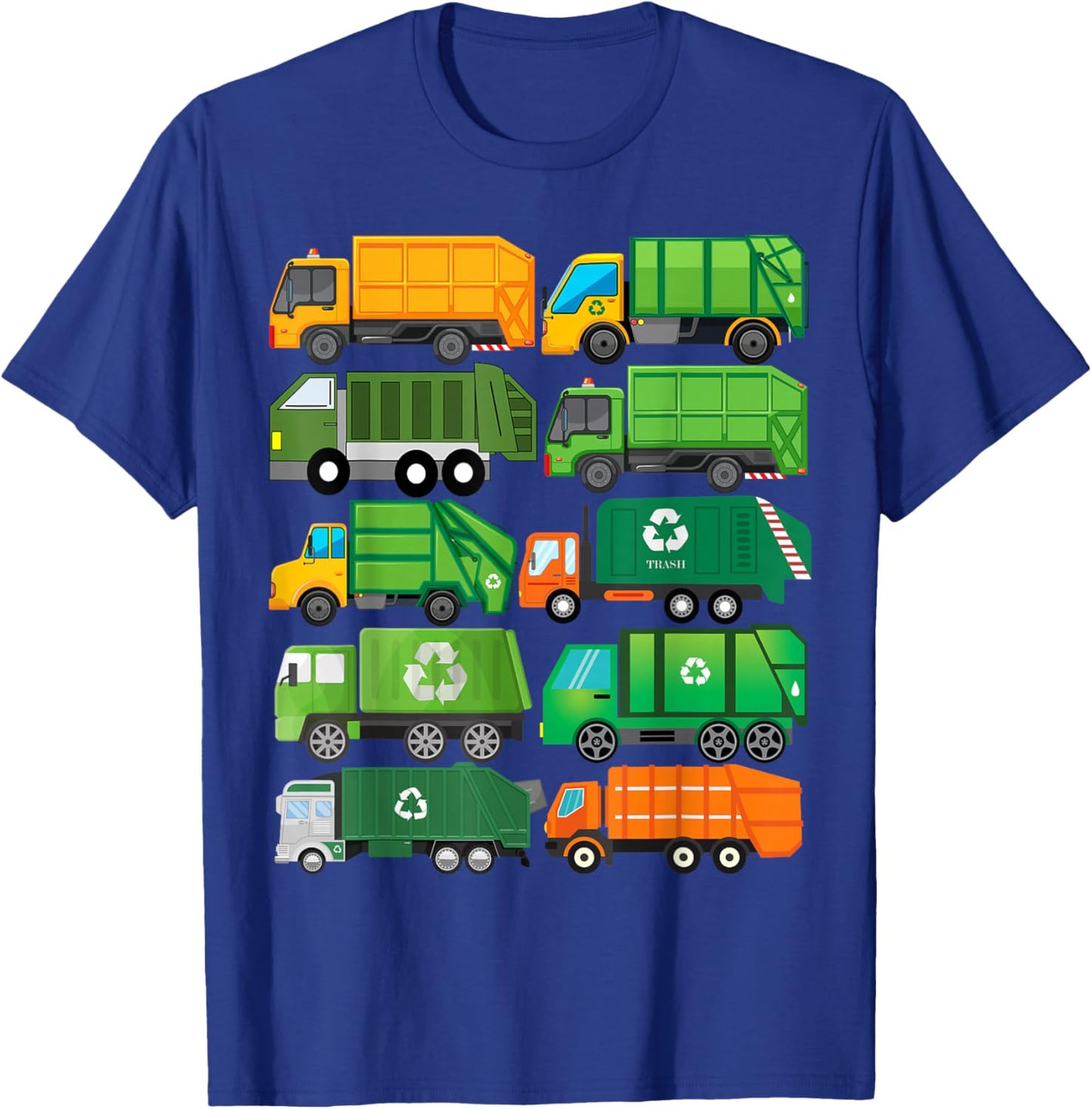 Garbage Truck Recycling Day Trash Waste Separation Birthday T-Shirt - T-Shirt | Royal