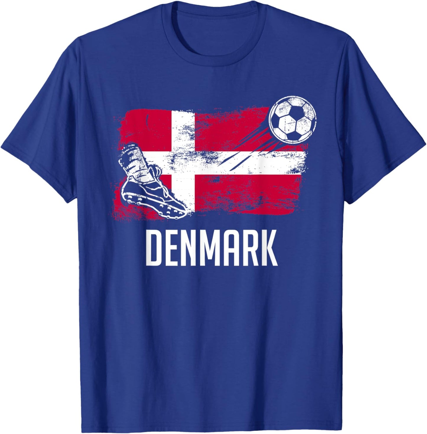 Denmark Flag Jersey Danish Soccer Team Danish T-Shirt - T-Shirt | Royal